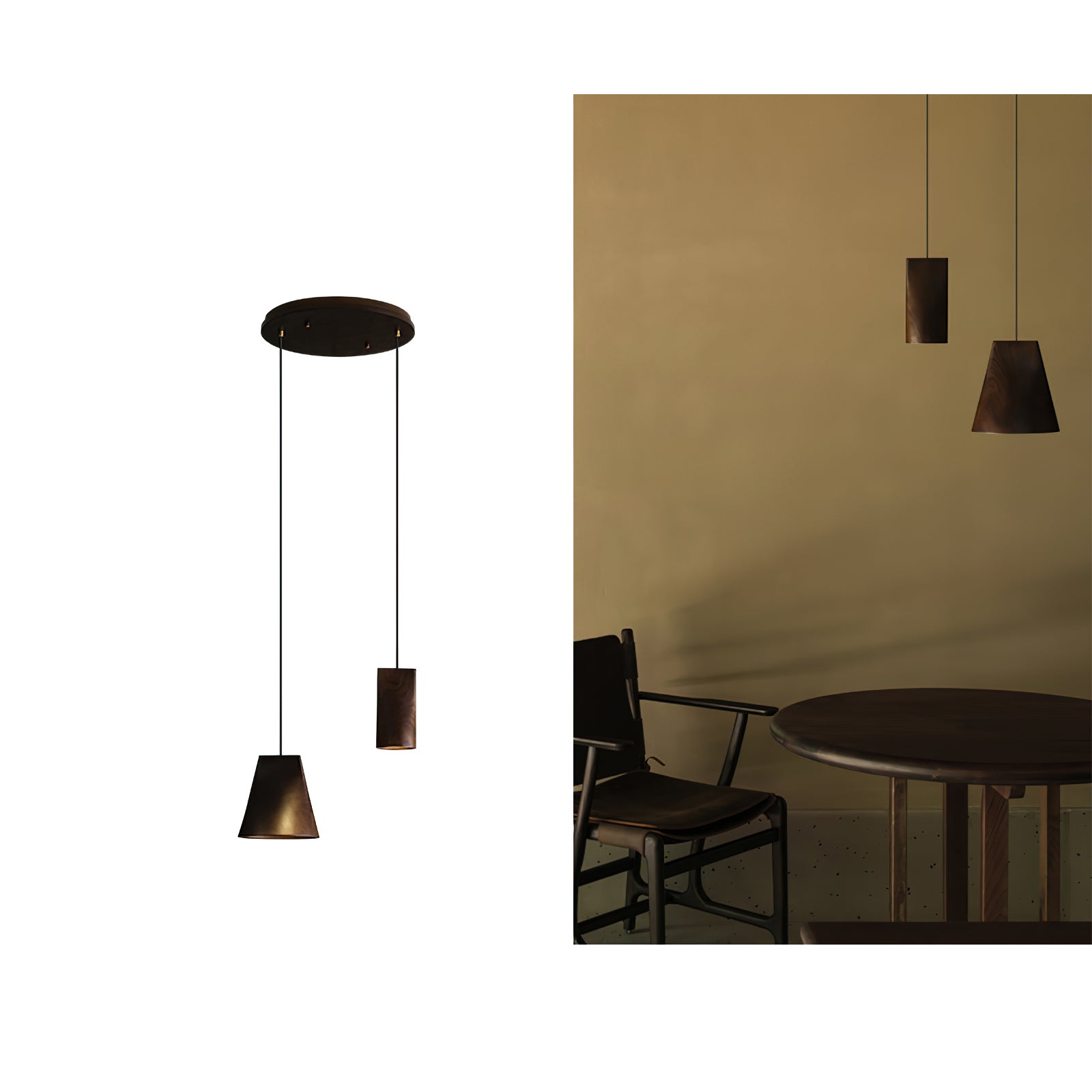 Bellwood Pendant Lamp - Modern Hanging Light Fixture for Kitchen Island, Dining Room & Bedroom - Adjustable Height & Warm White LED Lighting
