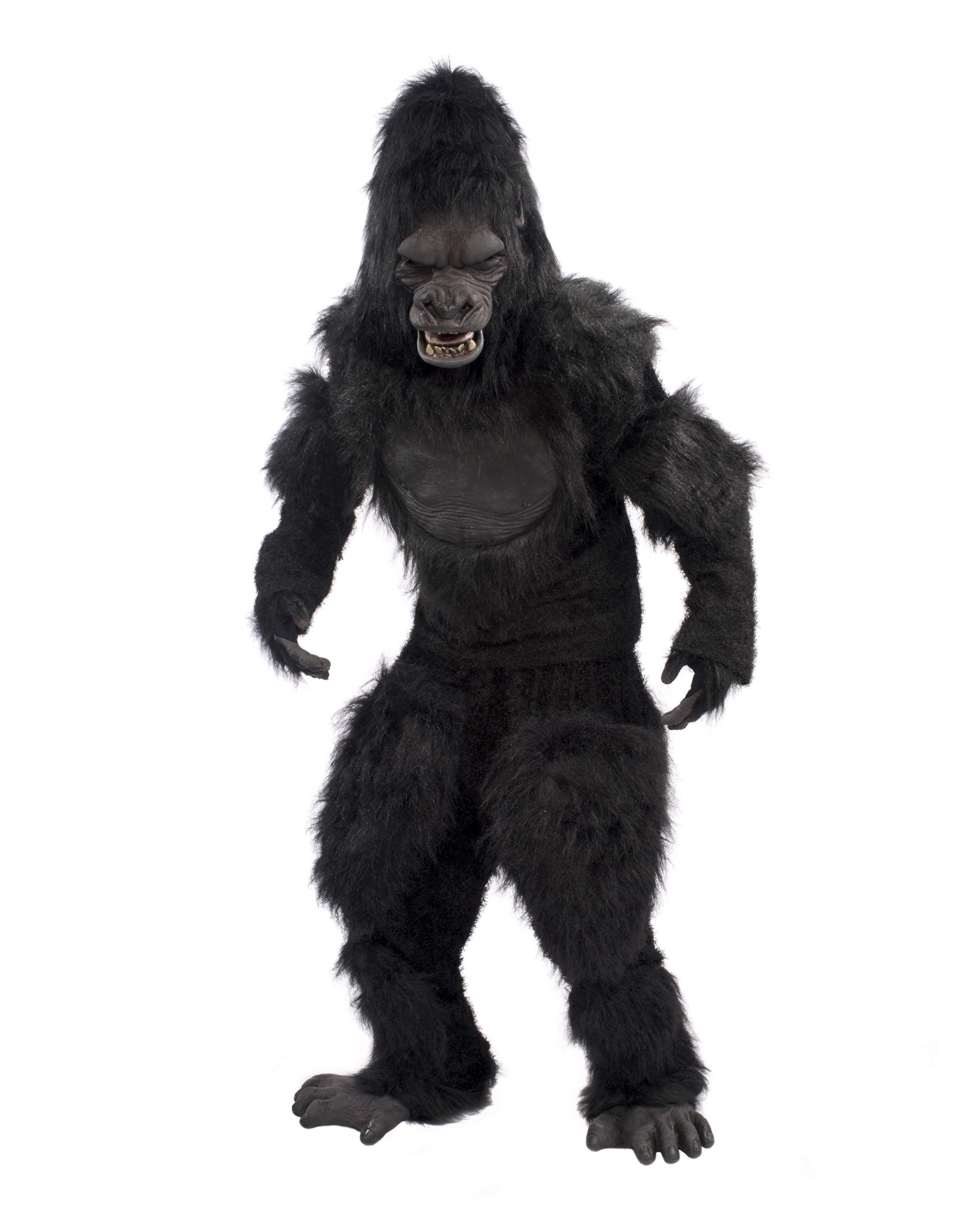 Zagone Studios Tree Hugger Gorilla Costume Set - Full Body Halloween Costume with Mask, Shirt, Pants, Gloves & Feet Covers (Black) | Perfect for Halloween Parties, Cosplay Events & Jungle Themed Performances