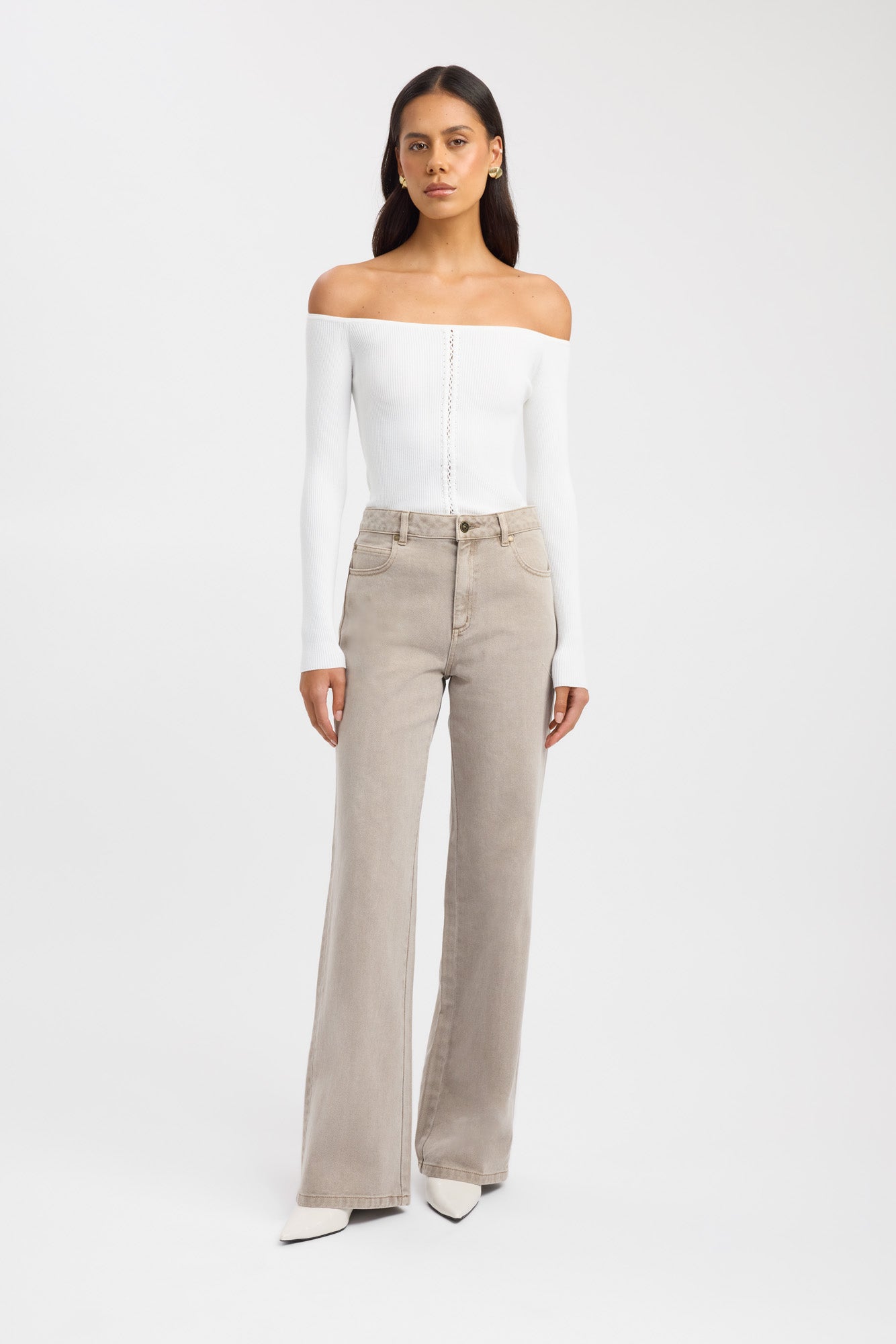 Kai Straight Leg Jeans for Women - High Waist Stretch Denim Pants - Comfortable & Stylish for Everyday Wear, Office, and Casual Outings
