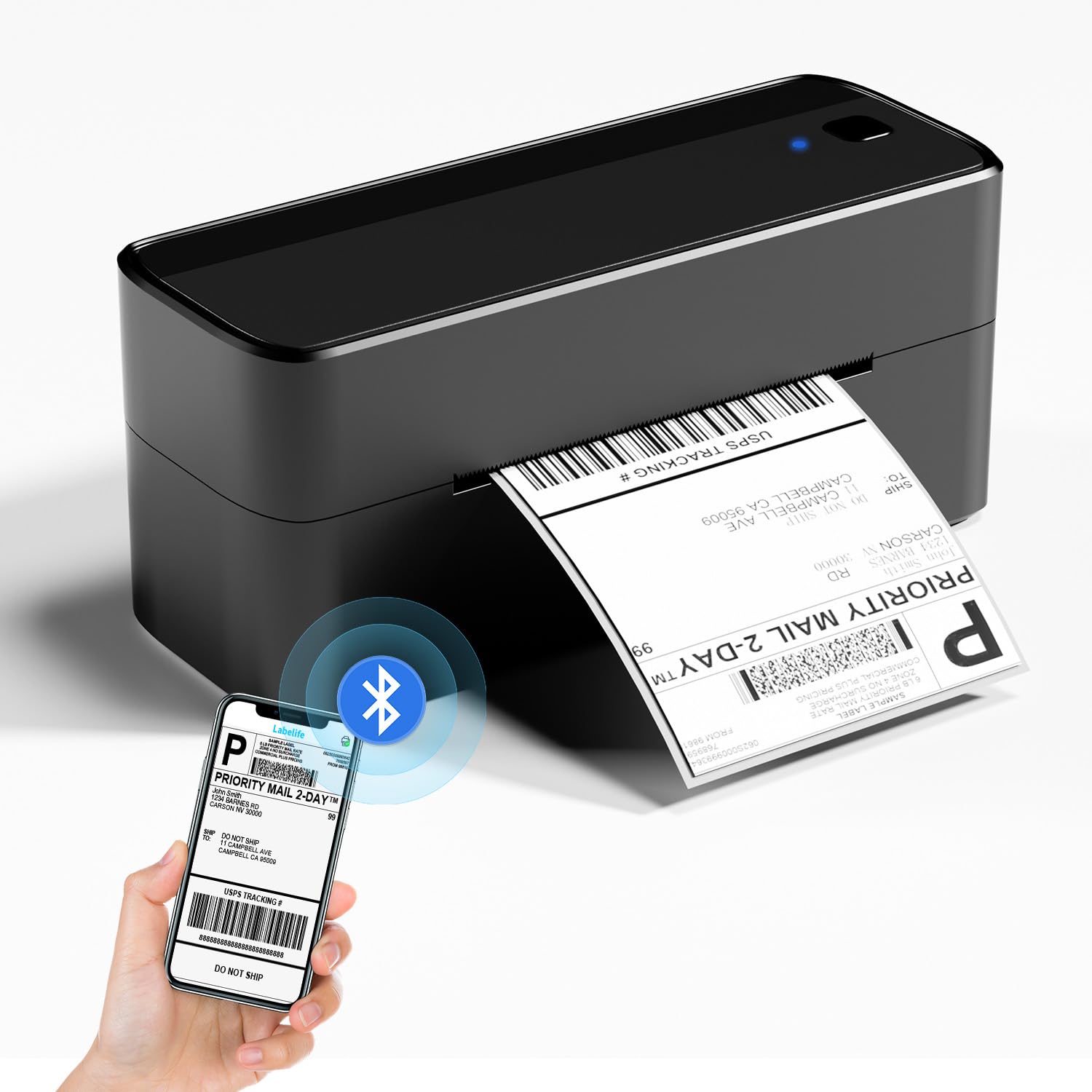Phomemo Bluetooth Thermal Label Printer, 4x6 Wireless Barcode Sticker Printer for Shipping Labels - Compatible with Amazon, Etsy, DHL, UPS, eBay & Shopify | Perfect for Small Business, Home Office & E-commerce Shipping
