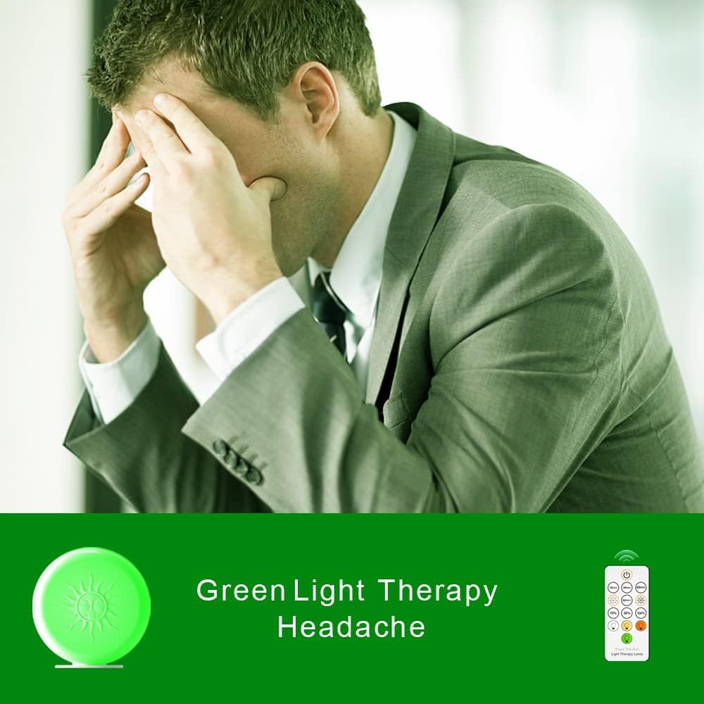 McDen Light Therapy Lamp - 10000 Lux UV-Free LED Lamp with Green & White Light Therapy, 20 Brightness Levels & 4 Timer Settings (GLD-MM77) for Seasonal Affective Disorder, Sleep Improvement & Mood Enhancement