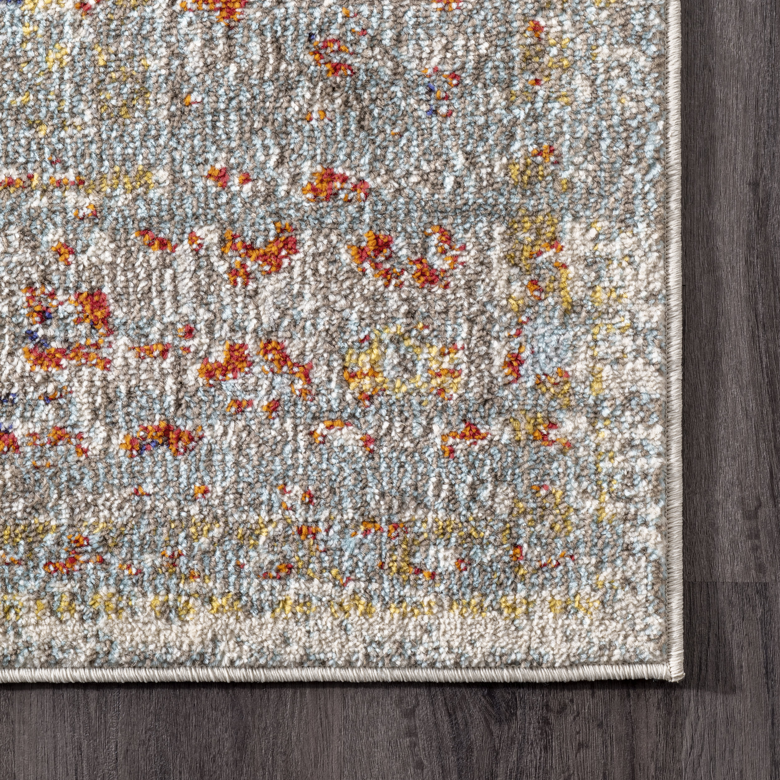 Faded Gothic Medallion Rug - Vintage Grey Distressed Area Rug for Gothic Home Decor | Perfect for Living Room, Bedroom or Gothic-Themed Spaces