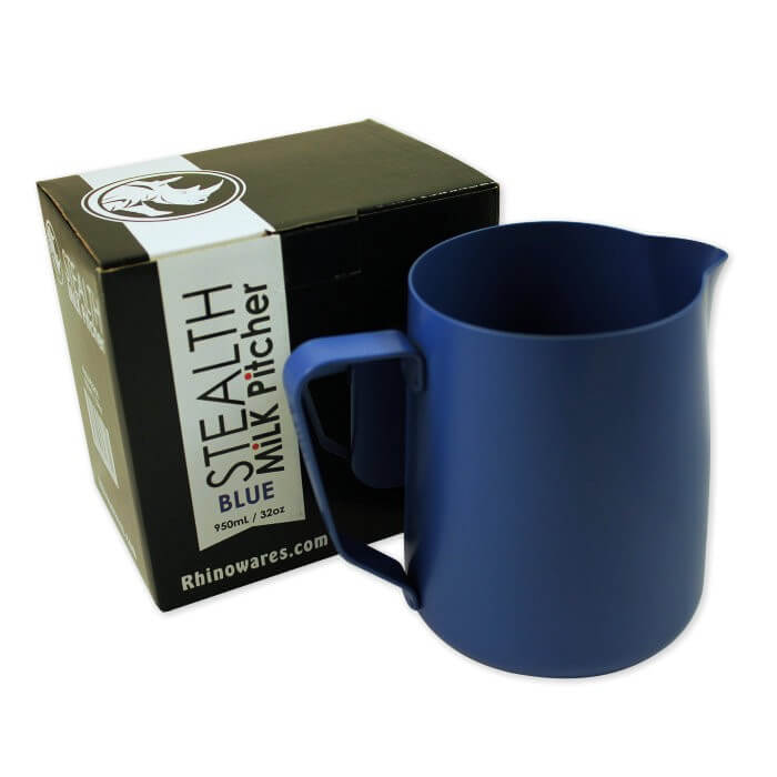 Rhinowares Stealth Milk Jug - Premium Coffee Pour Over Kettle for Baristas & Home Brewing - Perfect for Pour Over Coffee, Tea, and Specialty Drinks at Home or Cafe