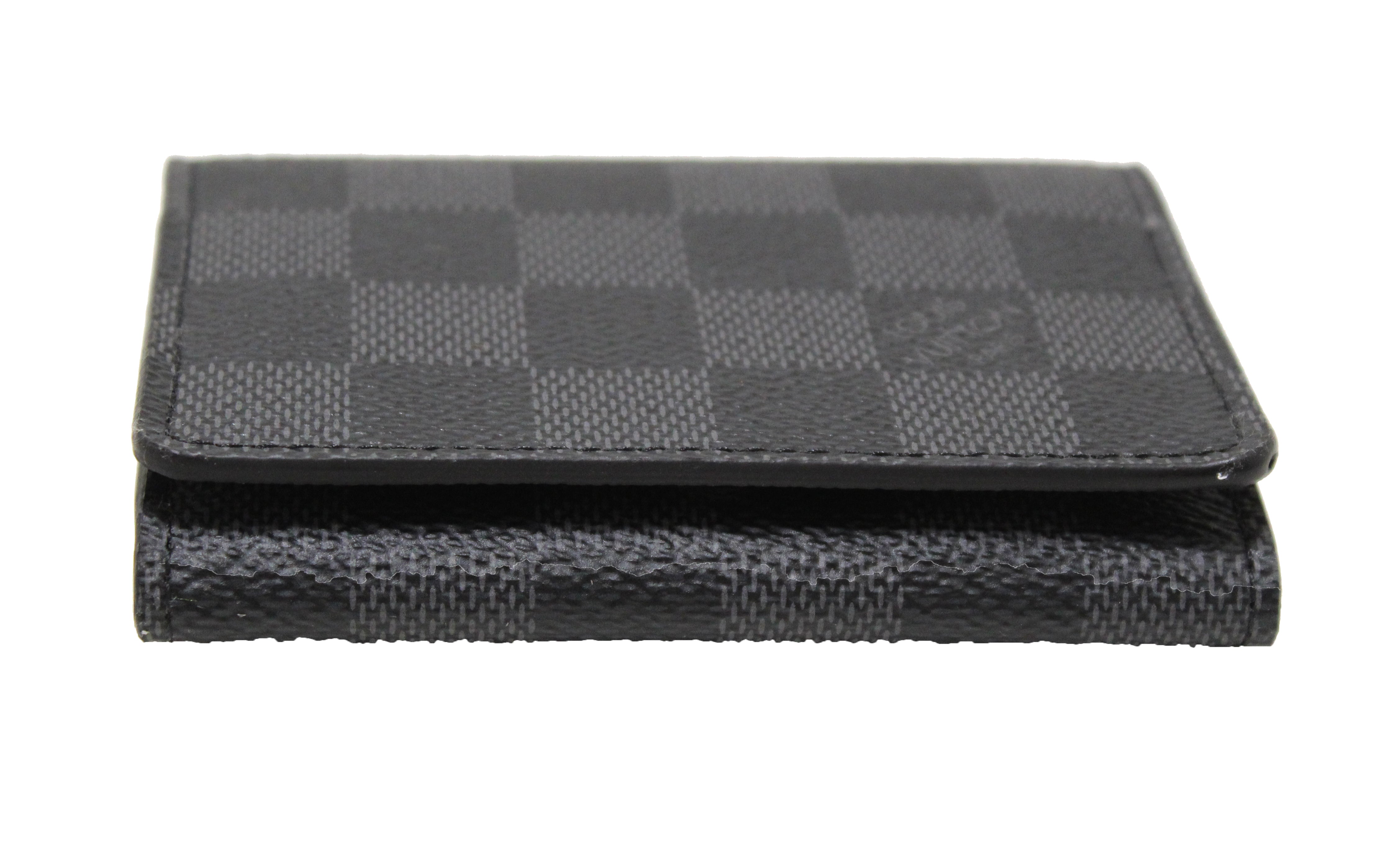 Authentic Louis Vuitton Damier Graphite Business Card Holder Wallet - Luxury Men's Slim Card Case for Business Cards, Credit Cards & ID (Perfect for Office, Travel & Gifting)