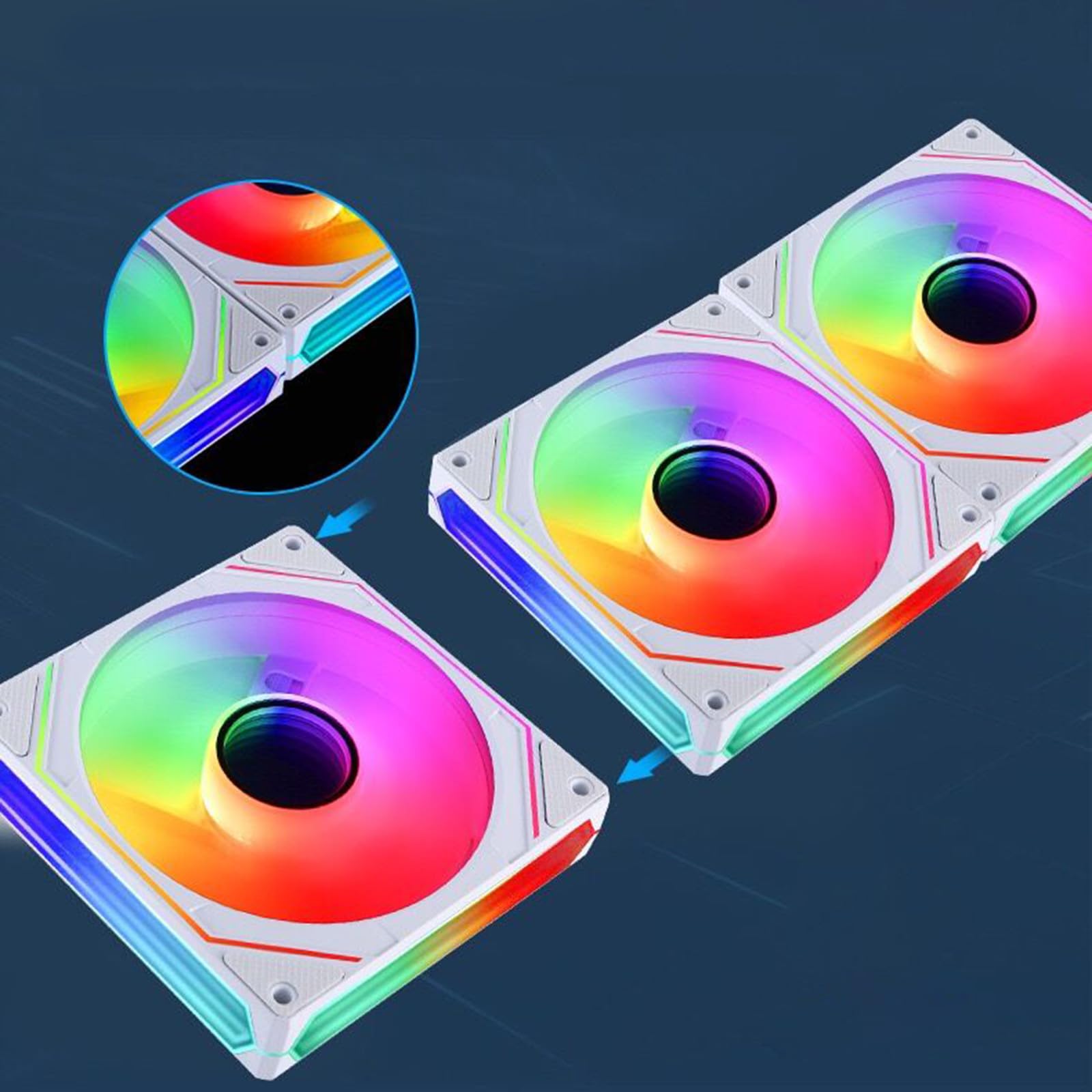 120mm ARGB PC Cooling Fan - 5V 3Pin Addressable RGB Case Fan with LED Lights for Desktop Computer, Gaming PC & Workstation - Perfect for Case Cooling, RGB Lighting & System Airflow Enhancement