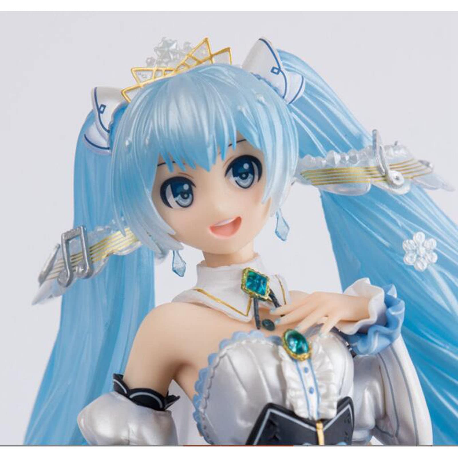 DAJIBA Anime Hatsune Miku Snow Princess Figure - 9inch/23cm PVC Collectible Statue for Desktop Decoration, Birthday Gift & Anime Room Decor - Perfect for Miku Fans, Cosplay Display & Anime Collections