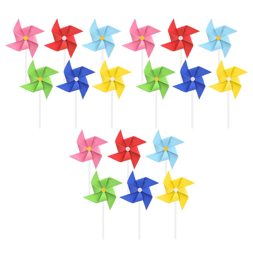 Gatuida 18Pcs Cupcake Toppers Set - Windmill & Pinwheel Shaped Party Decorations for Birthdays, Baby Showers & Celebrations - Creative Infant Toys for Festive Occasions