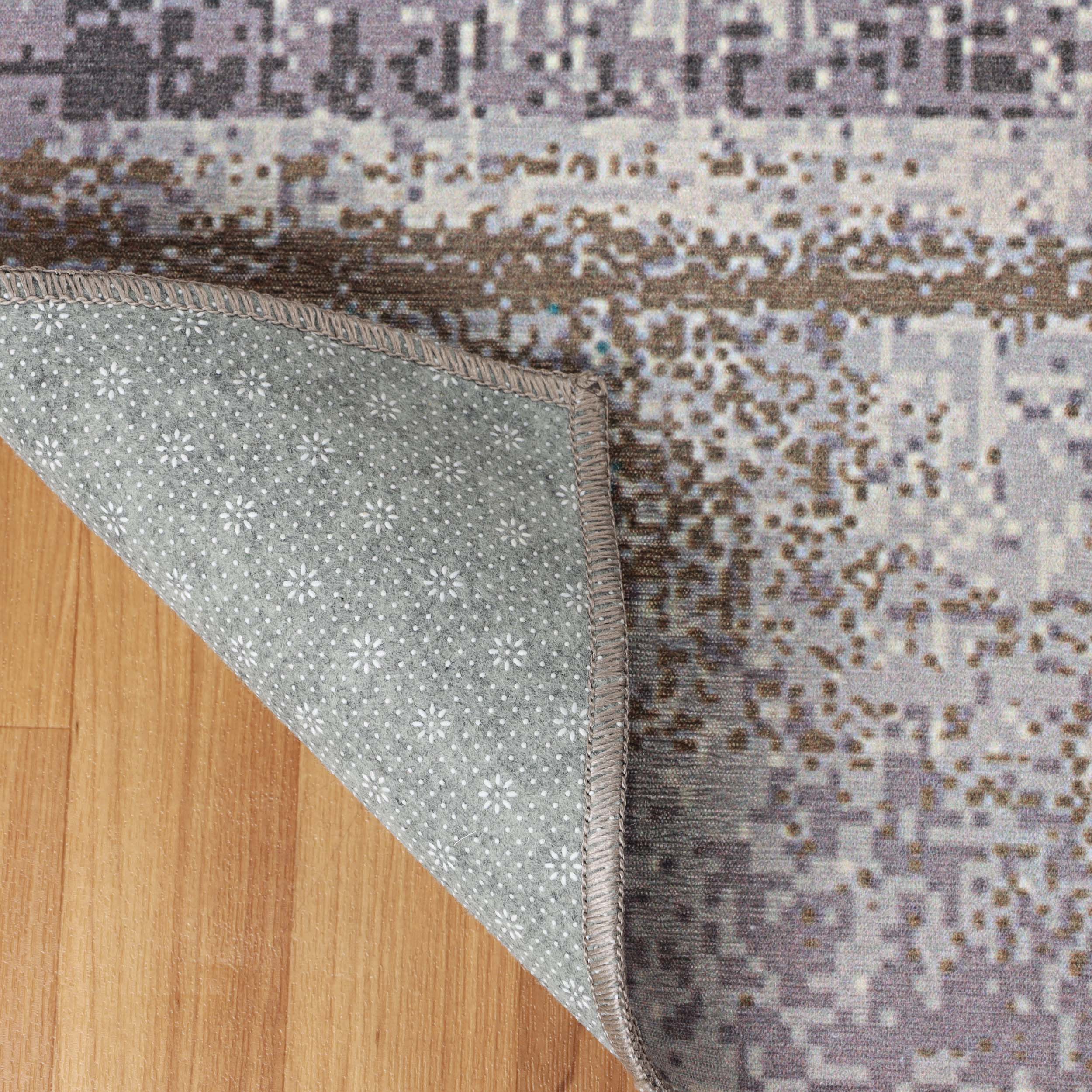 Stylish Ara Modern Patchwork Non-Slip Washable Indoor Area Rug - Perfect for Living Room, Bedroom, or Hallway Runner
