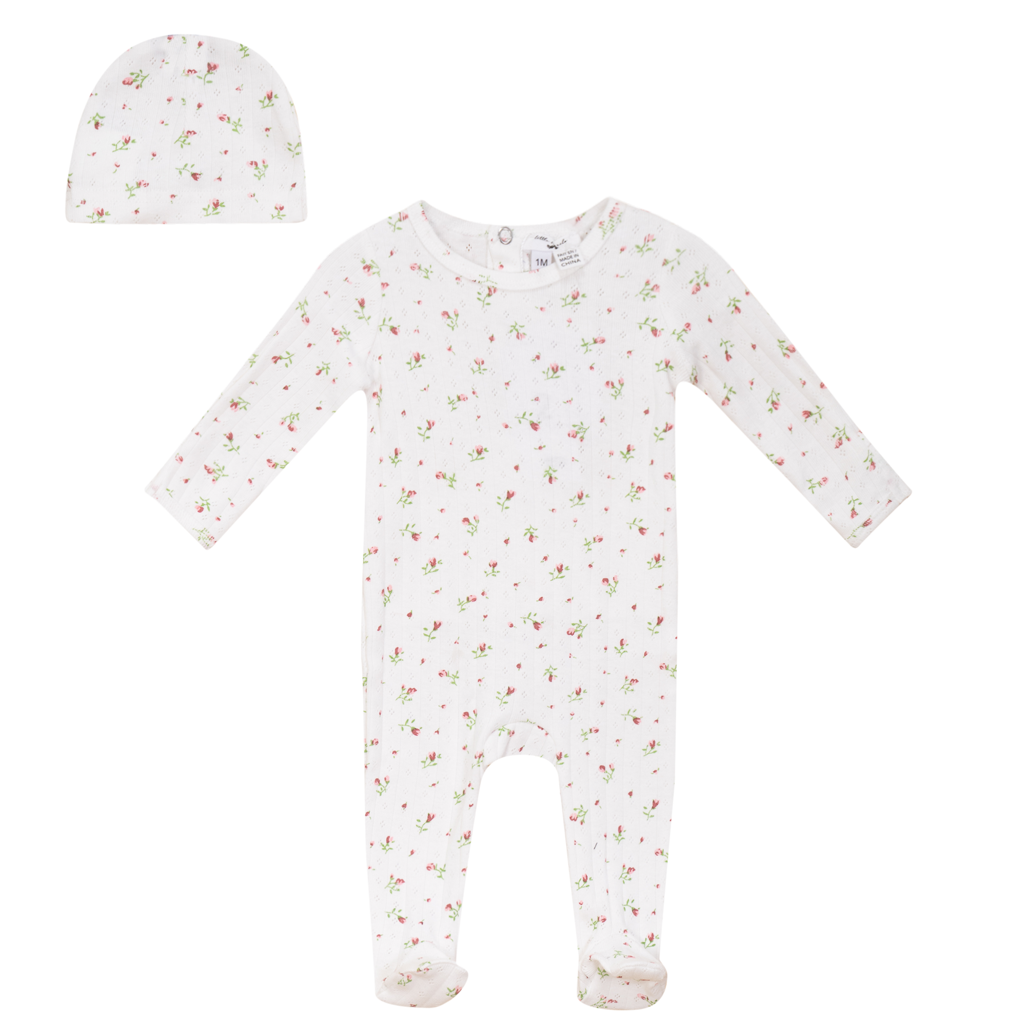 Floral Print Adult Onesie Pajamas with Matching Hat - Cozy Sleepwear for Women & Men - Perfect for Loungewear, Halloween Costumes, and Relaxing at Home
