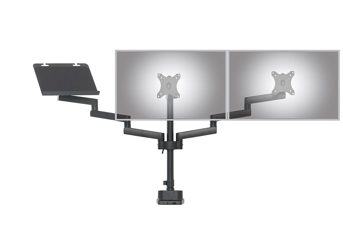 Uplifting Actiflex II Triple Monitor Arm Stand - Adjustable Ergonomic Desk Mount for 3 Screens - Perfect for Home Office, Gaming Setup & Workspace Efficiency