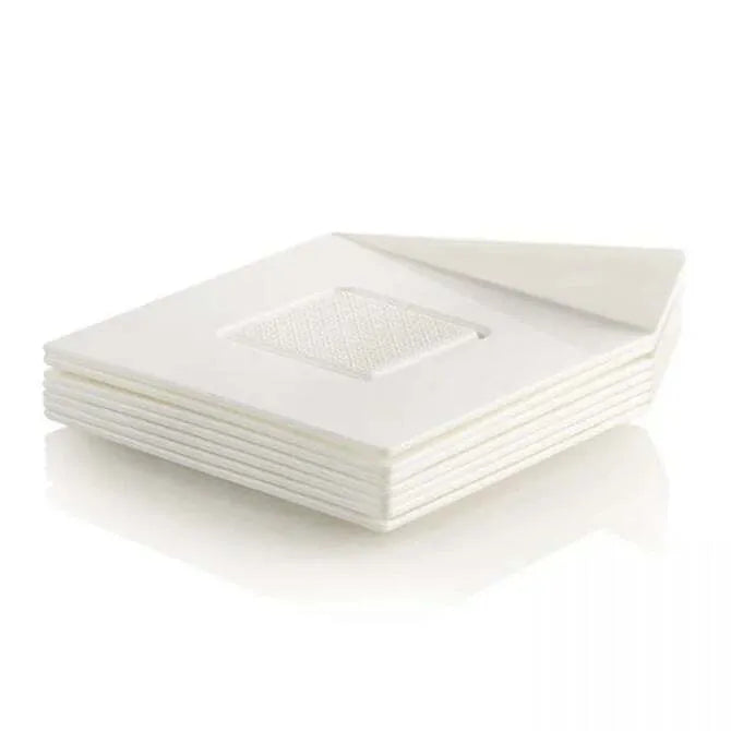 Square White Single Serve Tray - Perfect for Parties, Weddings, and Catering Events | Elegant Disposable Appetizer Plates for Finger Foods and Hors d'Oeuvres