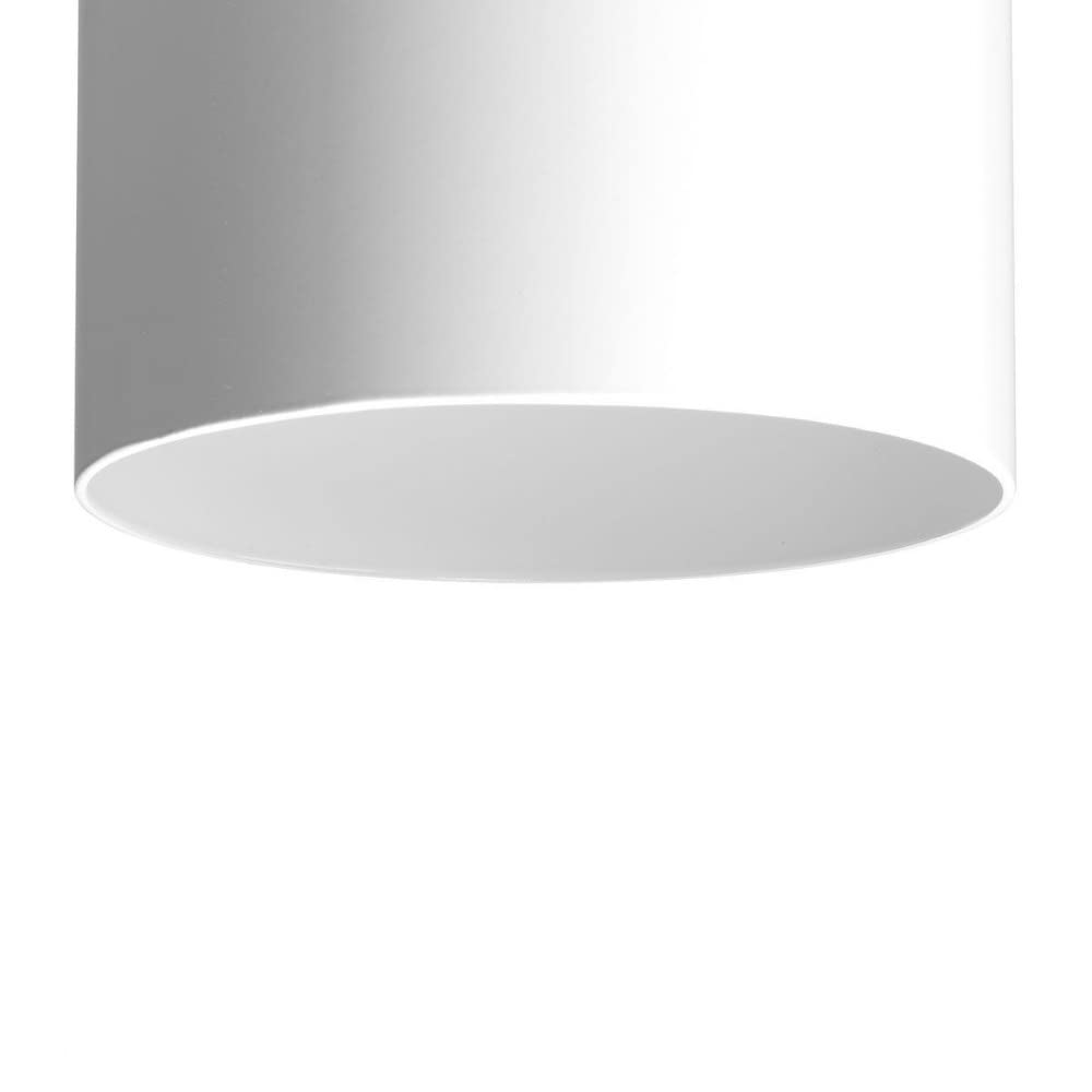Progress Lighting P5713-30 5-Inch Cylinder Modern Outdoor Wall Lantern Light - 14 Inch Tall, White, E26 Incandescent - Perfect for Porch, Patio, Garden & Entryway Lighting