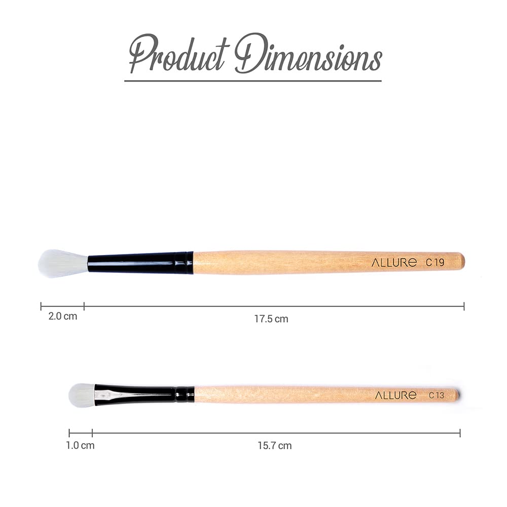 Premium Allure Makeup Brush Set C13 & C19 (2-Piece) - Professional Foundation & Blending Brushes for Flawless Makeup Application