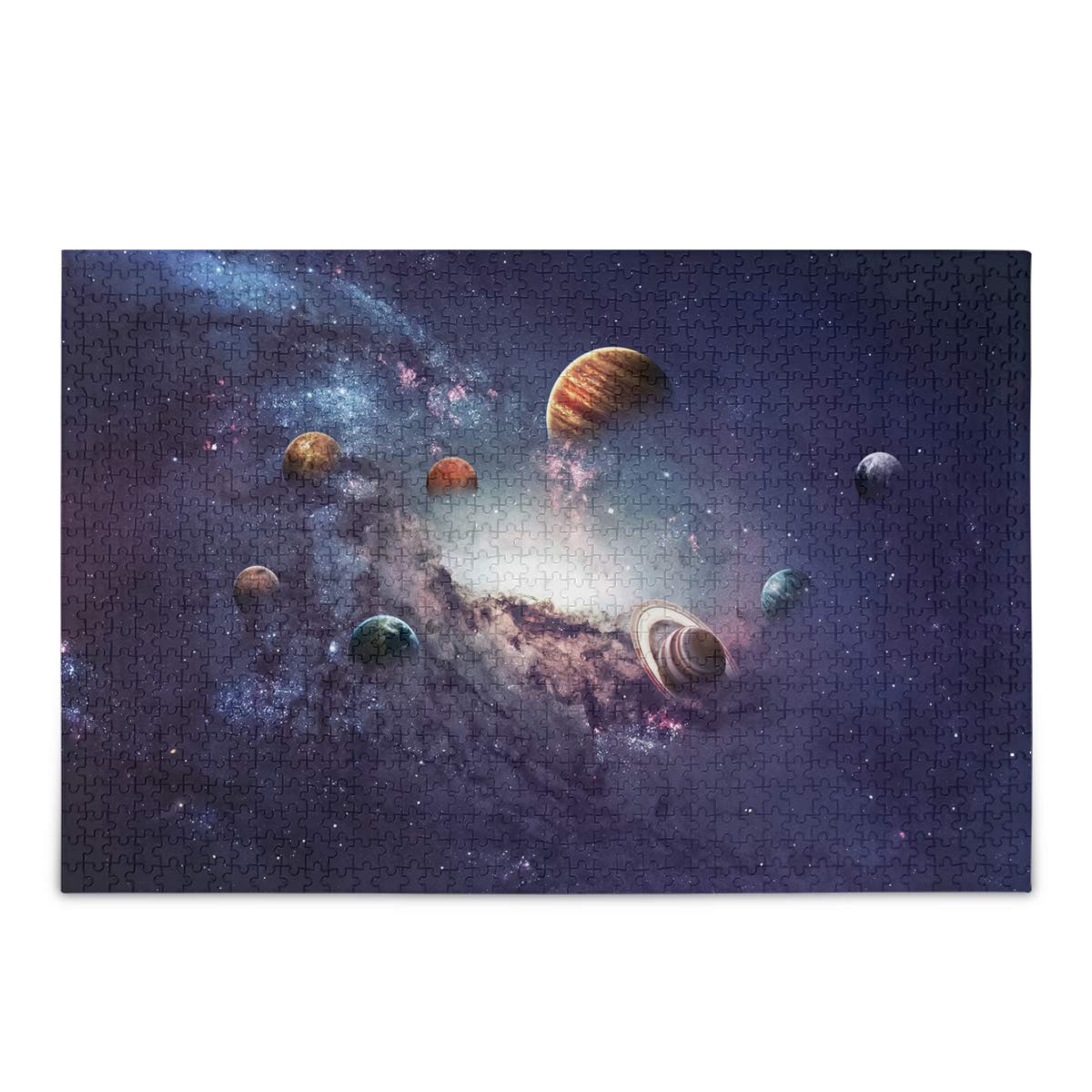 ALAZA 1000 Piece Jigsaw Puzzle - Vintage Solar System & Galaxy Planets, Large Educational Puzzle for Adults & Teens, Stress Relief & Home Wall Decor | Perfect for Family Game Night & STEM Learning