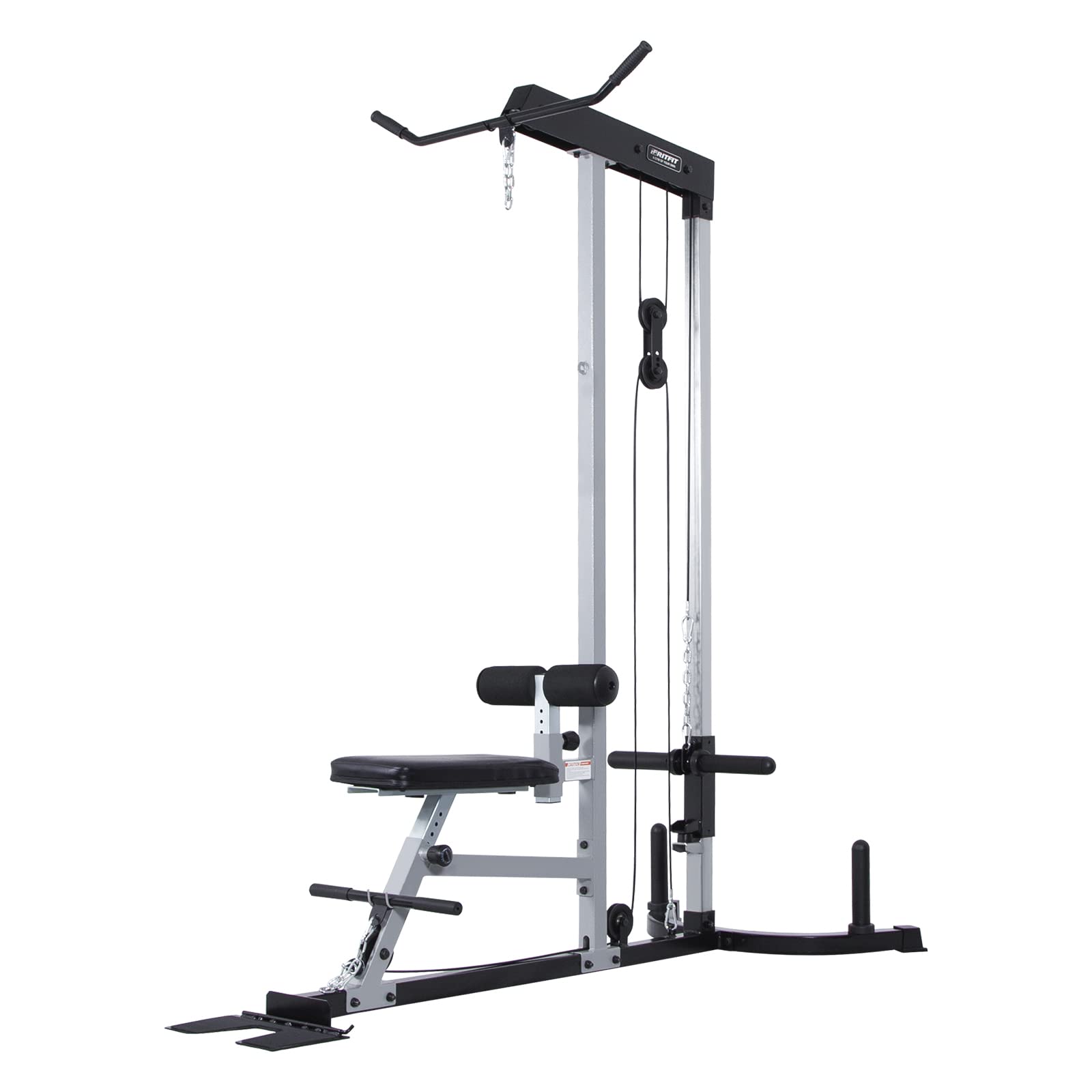 RitFit LAT Pull Down and Low Row Cable Machine - Adjustable Pulley System with Seat & Knee Support for Strength Training | Home Gym Equipment for Full-Body Workouts, Muscle Building & Fitness Enthusiasts