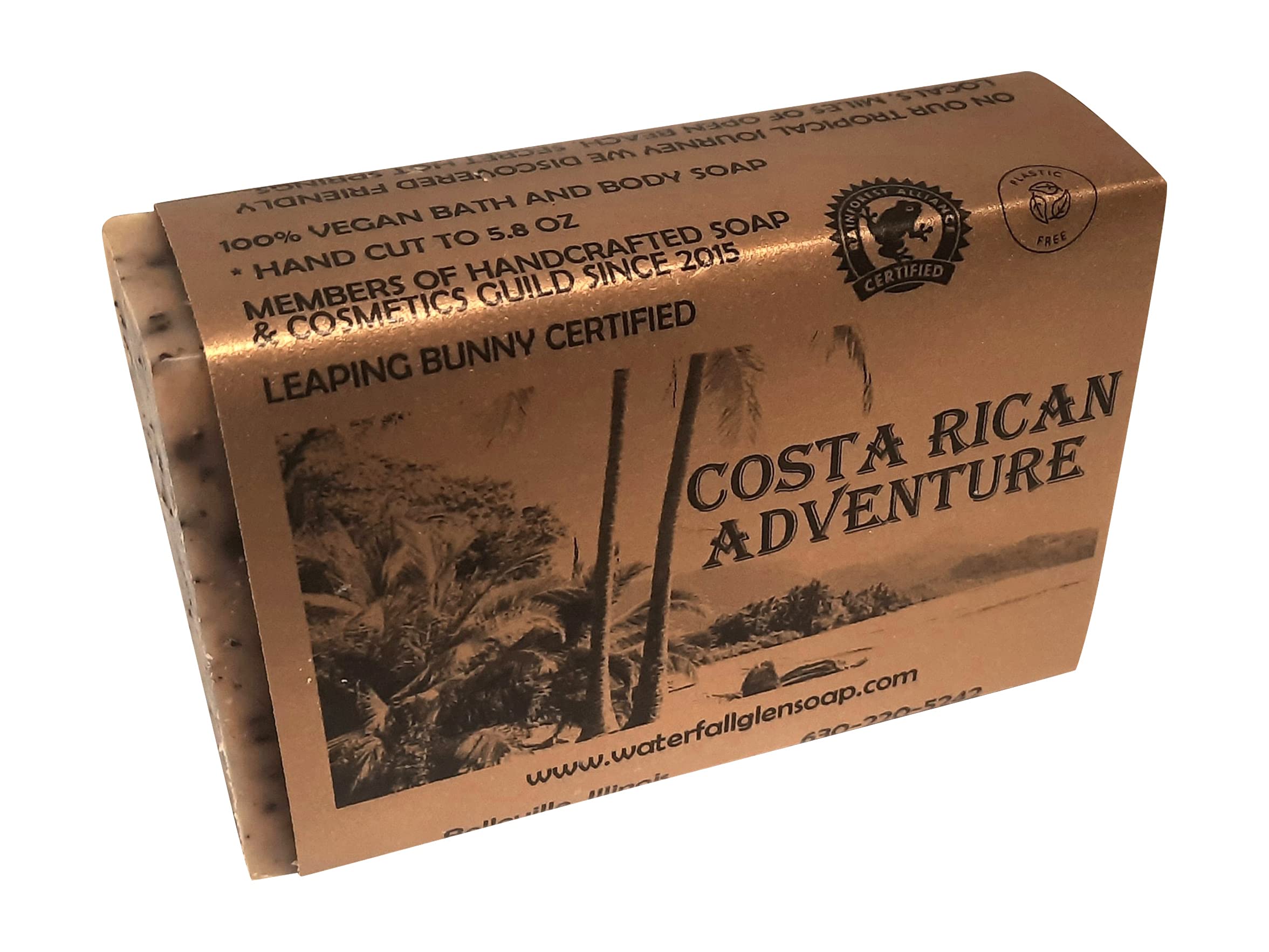 Costa Rican Adventure Bergamot Coffee Scrub Body Soap - Natural, Vegan, Kokum Butter Enriched - Exfoliating & Moisturizing for Spa-Like Relaxation at Home