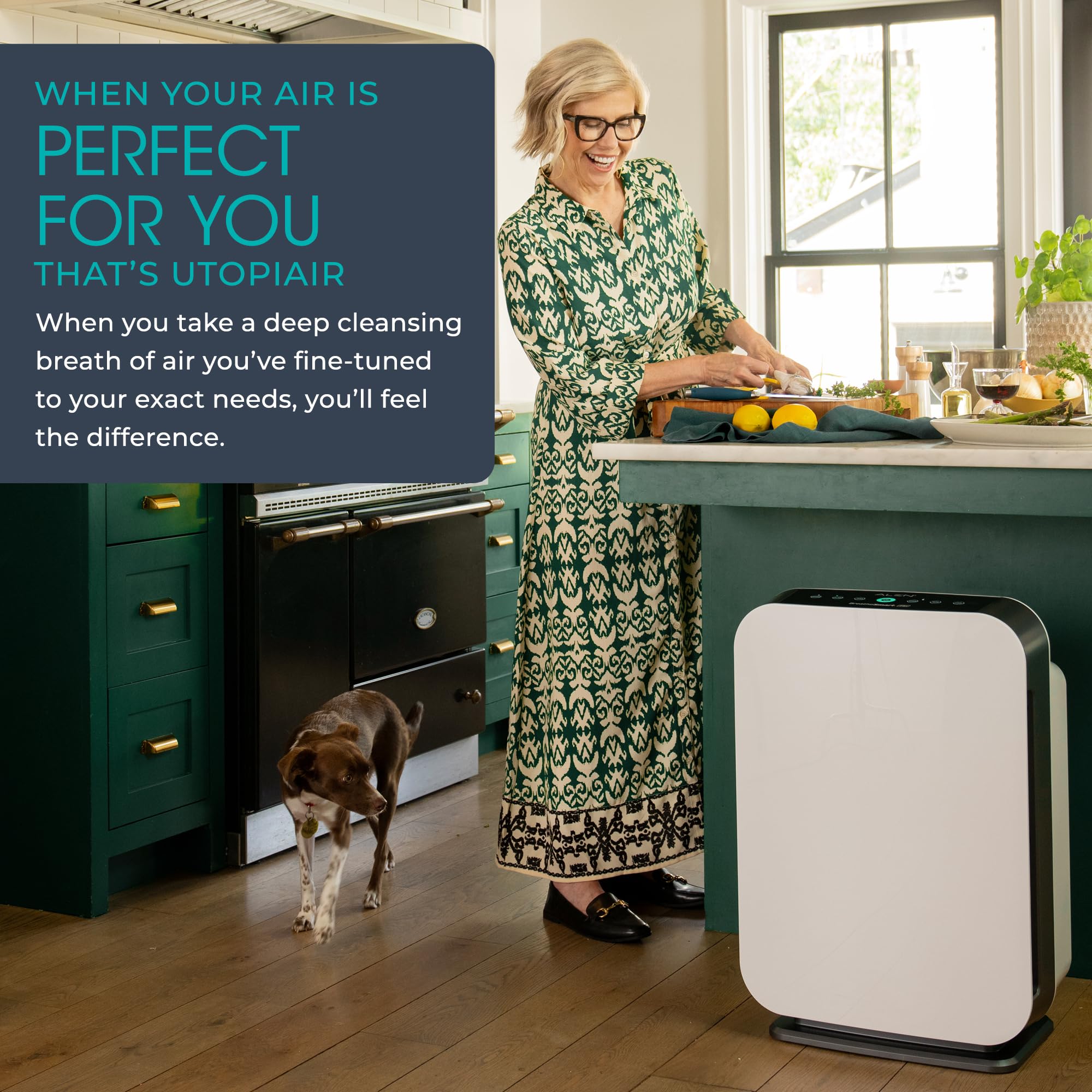 Alen BreatheSmart Flex Air Purifier with HEPA & VOC/Smoke Filter - Covers 1400 Sq. Ft - Removes Allergens, Dust, Mold, VOCs & Smoke - Ideal for Bedrooms, Living Rooms & Offices - Quiet Air Cleaner for Better Sleep & Allergy Relief