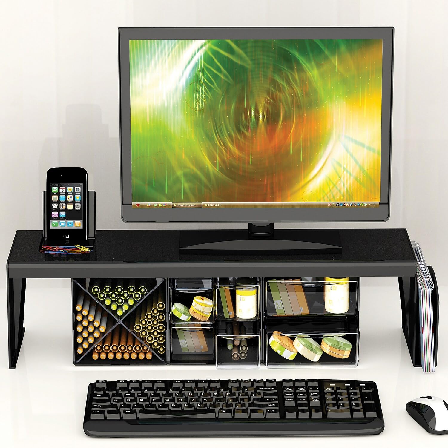 Deflecto Eco-Friendly Heavy Duty Desk Shelf Organizer - Durable Workspace Storage Solution for Office, Home & Study Spaces