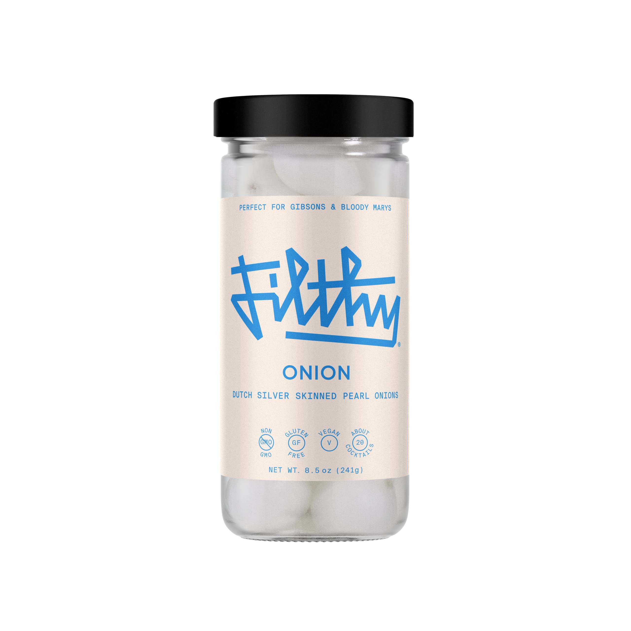 Premium Dutch Silver Skinned Pearl Onions - 8 Oz Jar (20 Count) | Gourmet Cocktail Garnish & Culinary Ingredient | Perfect for Martinis, Bloody Marys & Upscale Recipes