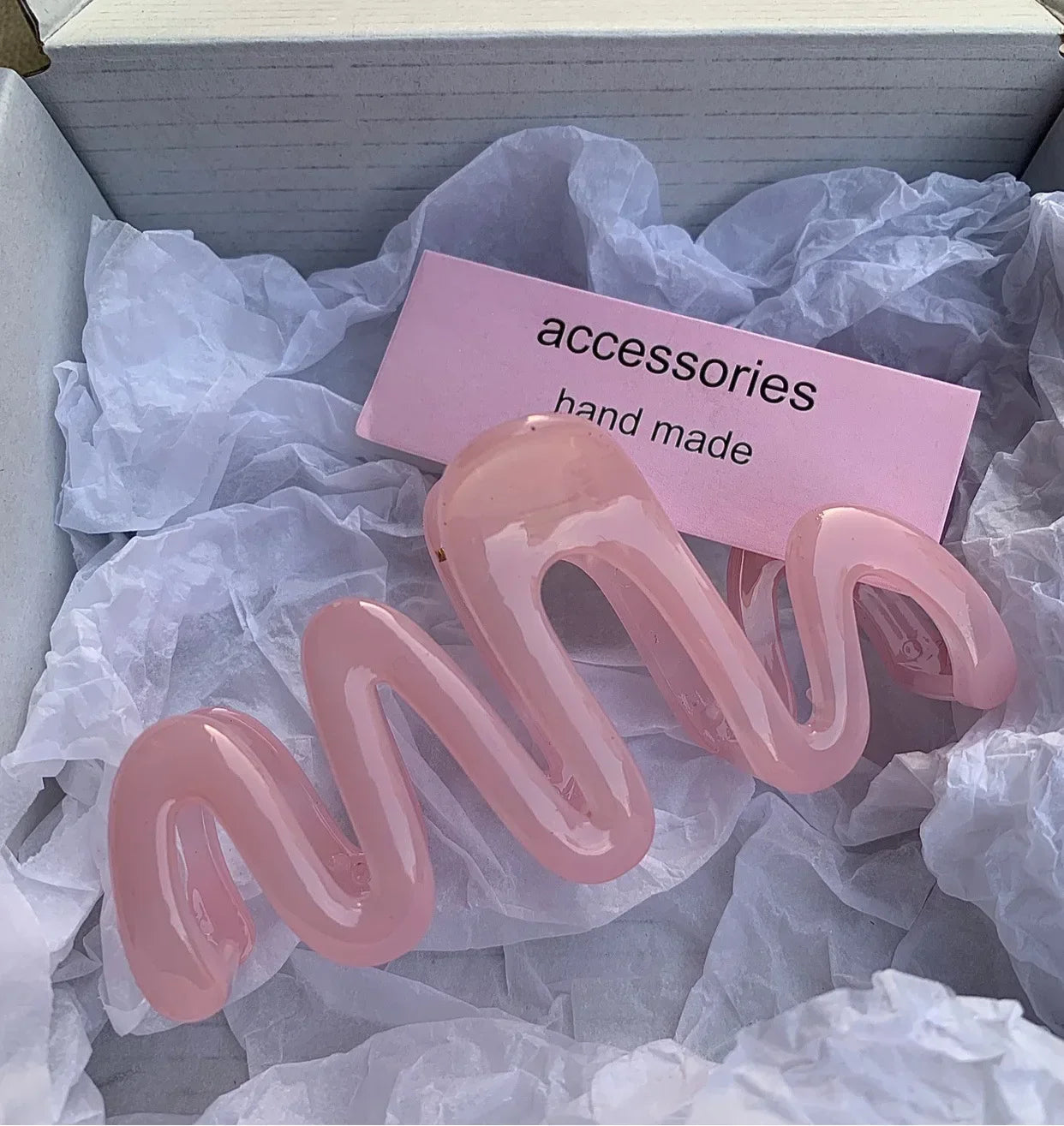 Jelly Wave Hair Claw Clip - Non-Slip Large Hair Clips for Women, Strong Hold Hair Accessories for Thick Hair - Perfect for Ponytails, Buns, and Updos (Set of 3)