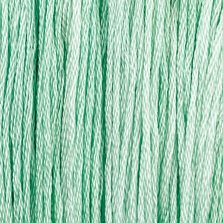 Hand Dyed Seafoam Green Cotton Embroidery Thread - 6 Strands, 8 Yards - Perfect for Cross Stitch, Needlepoint & DIY Craft Projects