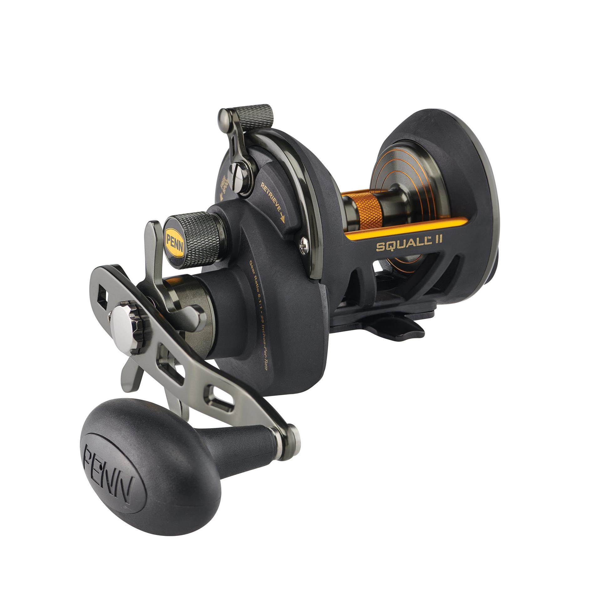 Squall® II Star Drag Conventional Fishing Reel - Saltwater & Freshwater Spinning Reel for Surf Casting, Boat Fishing & Offshore Angling