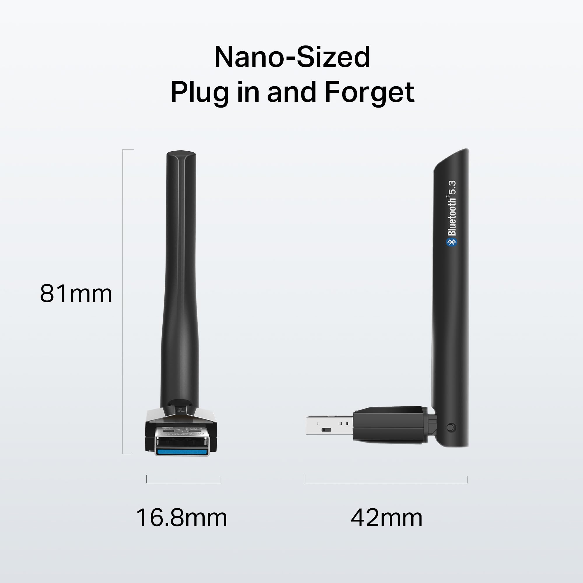 TP-Link UB500 Plus USB Bluetooth 5.3 Adapter for PC - Long Range Wireless Receiver with Adjustable Antenna, Plug and Play, Compatible with Windows 11/10/8.1/7, Desktop, Laptop, PS5/PS4/Xbox Controller - Perfect for Gaming, Video Streaming & Wireless Audio
