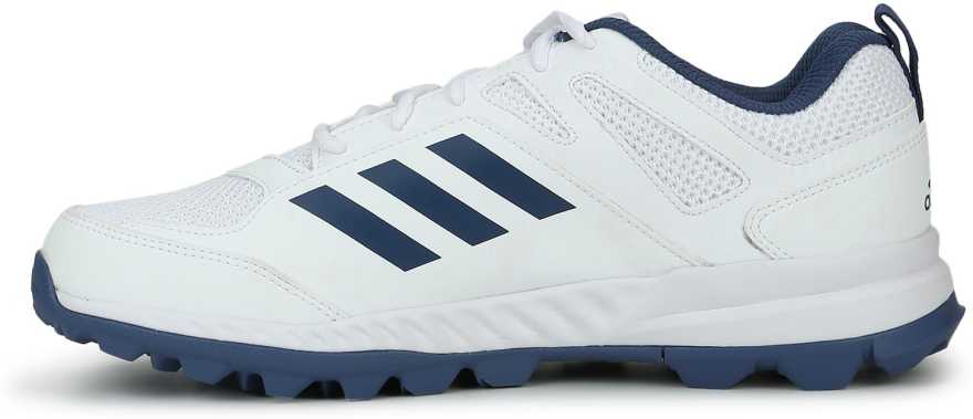 Adidas Cri Rise White/Blue Cricket Shoes - Lightweight & Durable for Men - Perfect for Cricket Matches & Training Sessions