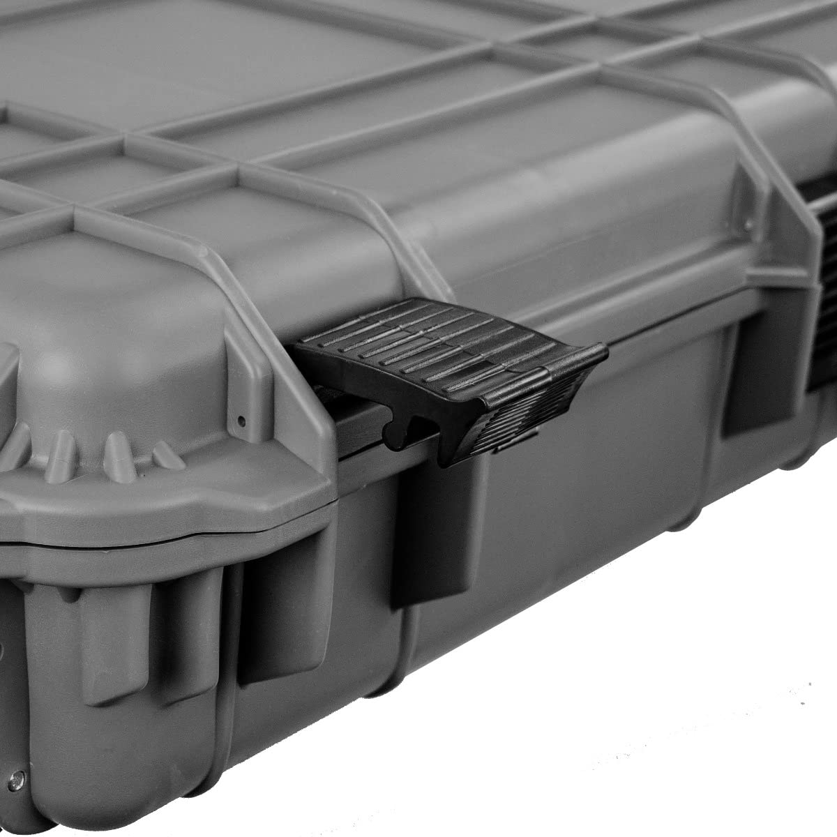 Eylar Don't Tread On Me Hard Rifle Case - 53 Inch Waterproof & Shockproof Gun Case with Protective Foam (Gray) - Perfect for Hunting, Shooting Range & Firearm Storage