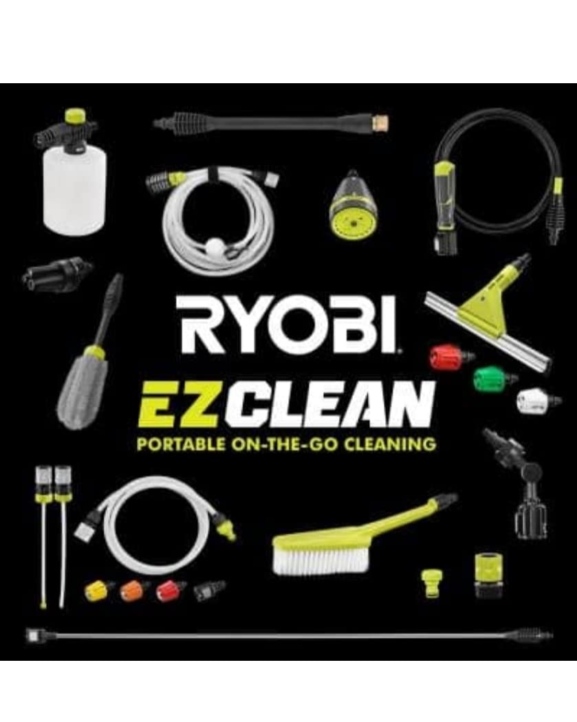 HP 40V Brushless EZClean 600 PSI 0.7 GPM Cold Water Pressure Washer with 2.0Ah Battery & Charger - Ideal for Home Cleaning, Patio, Driveway, and Outdoor Surfaces