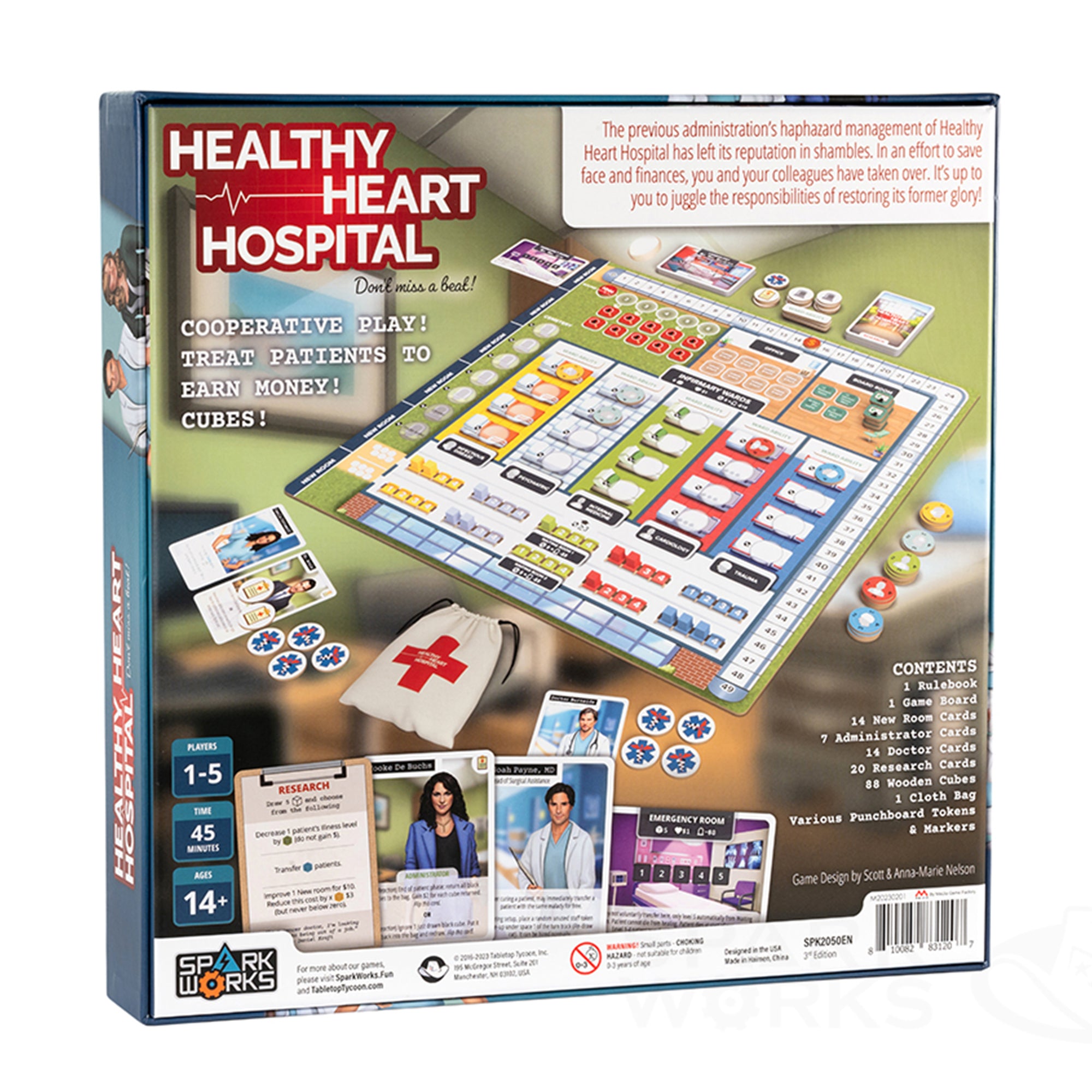 Healthy Heart Hospital 3rd Edition - Medical Simulation Board Game for Doctors & Students - Perfect for Medical Training & Family Game Nights