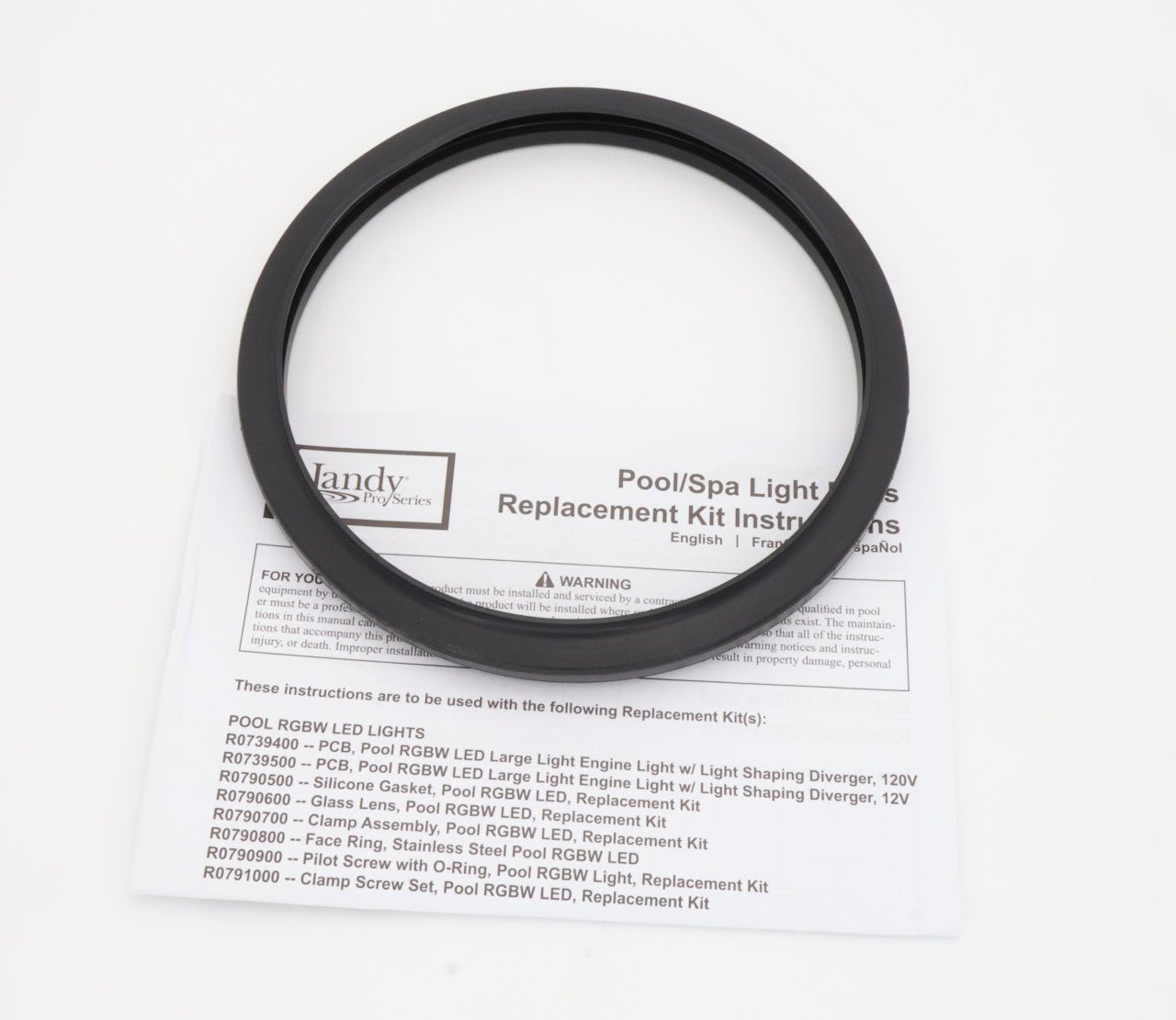 Jandy Silicone Gasket Replacement for Large CPHVLED & CPLVLED Series Pool Lights - R0790500 - Perfect for Pool Light Maintenance and Waterproof Seal Repair