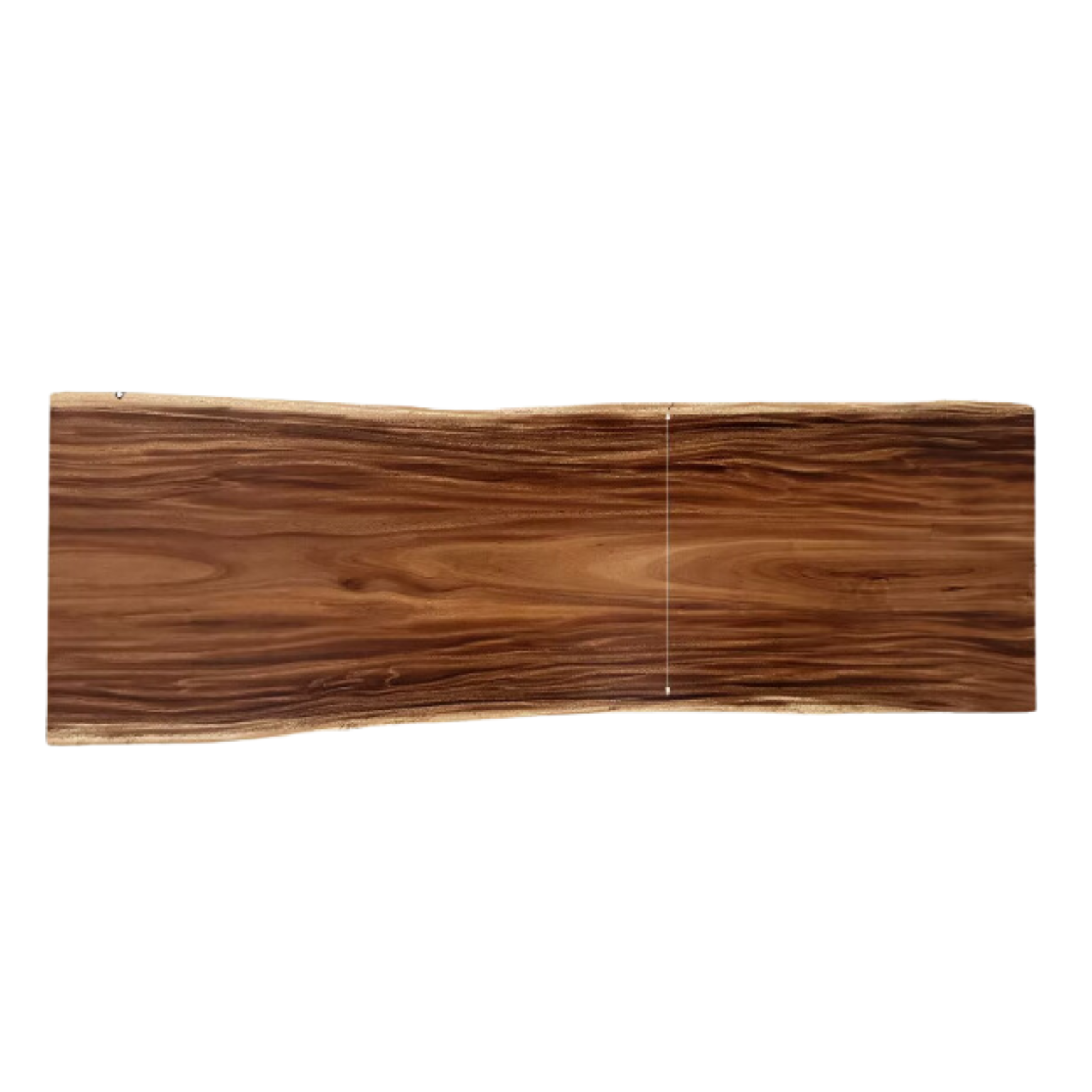 Premium Black Walnut Solid Wood Dining Table with Natural Edge - Large Top for Kitchen, Dining Room & Home Decor