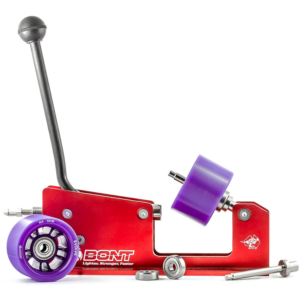 Bont Bearing Quad Wheel Press - High-Performance Skateboard & Roller Skate Bearings for Speed and Durability - Perfect for Aggressive Skating, Derby Racing, and Outdoor Sports