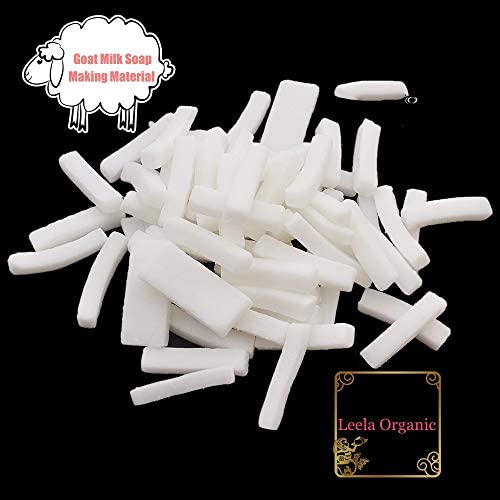 Leela Organic Goat Milk Soap Making Base - 1KG White Handmade Soap Raw Material for DIY Skincare, Bath & Gift Making - Perfect for Sensitive Skin & Natural Beauty Routines