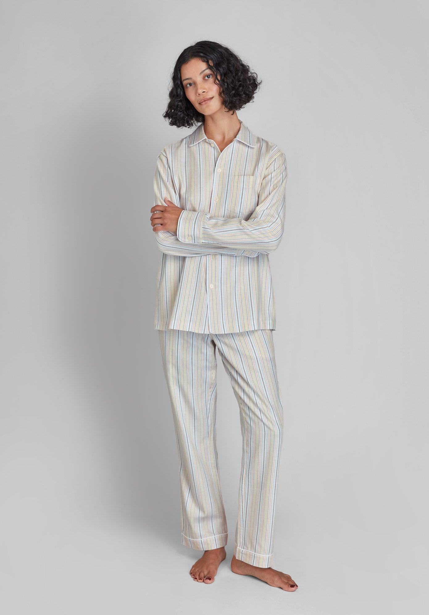 Henry Pajama Set in Twill Stripe - Soft & Comfortable Men's Sleepwear for Relaxing at Home or Lounging