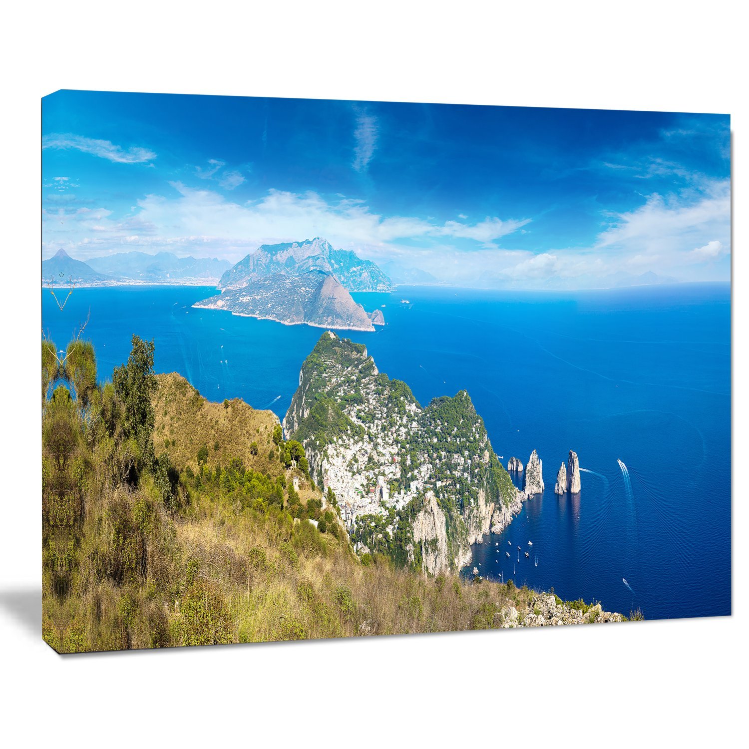 Capri Island Italy Wall Art - Stunning Photography Canvas Print for Living Room, Bedroom & Office Decor
