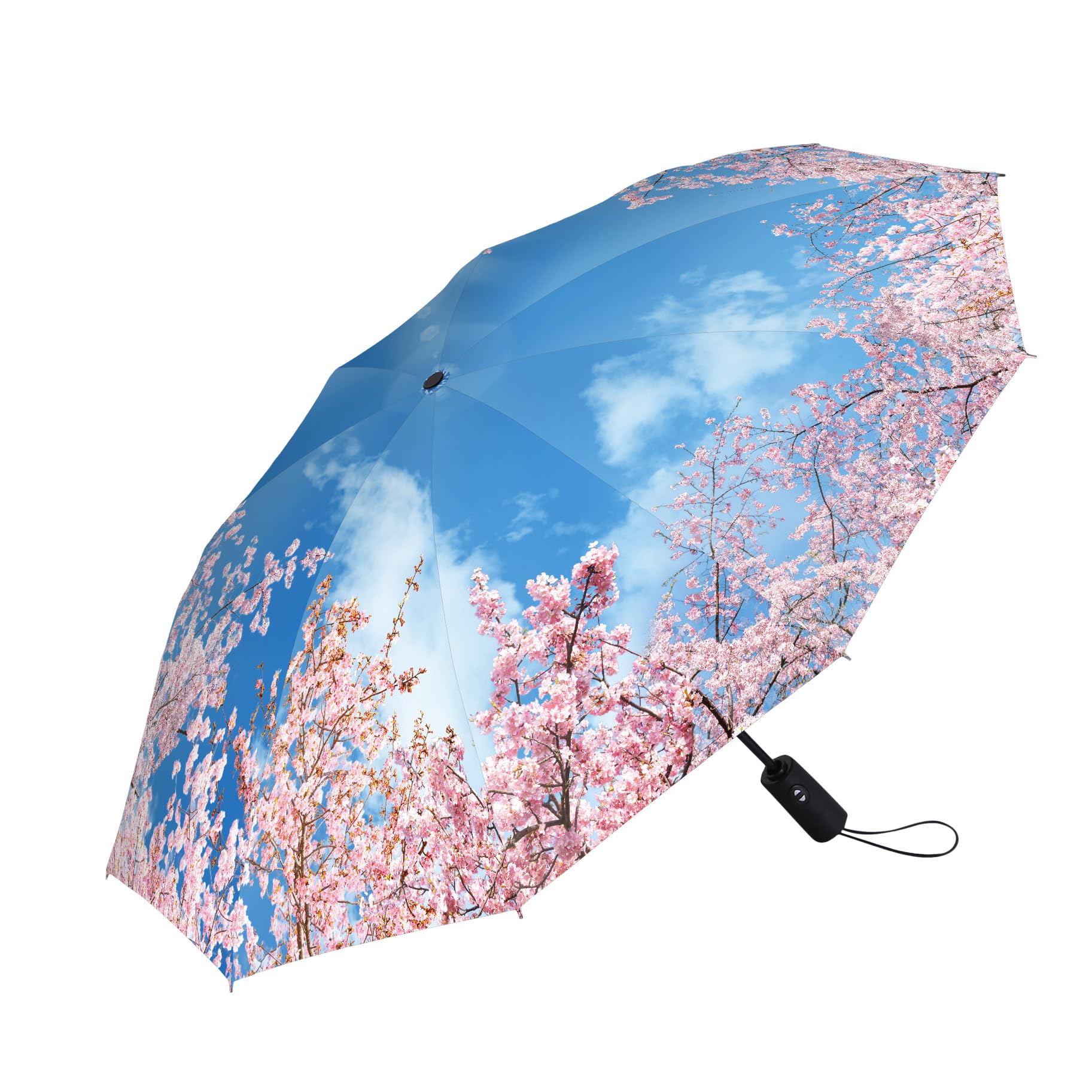 RainCaper Compact Folding Travel Umbrella - Windproof & Lightweight for Men & Women - Perfect for Commuting, Hiking & Outdoor Adventures