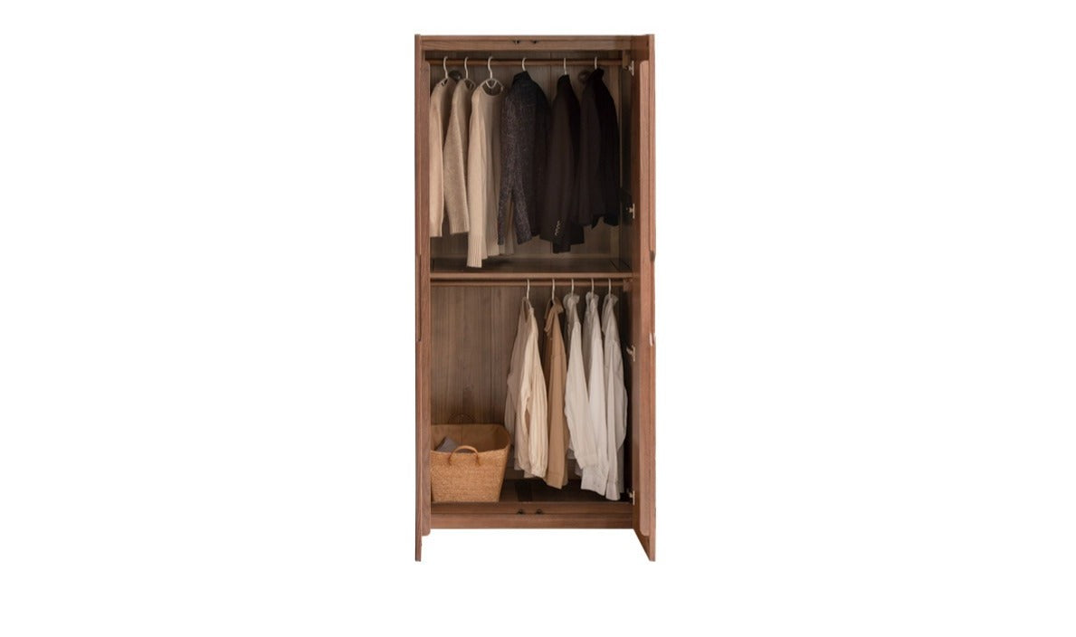 Solid Oak Wood Modern Wardrobe - Stylish & Durable Closet for Bedroom, Walk-In Closet, or Guest Room Storage