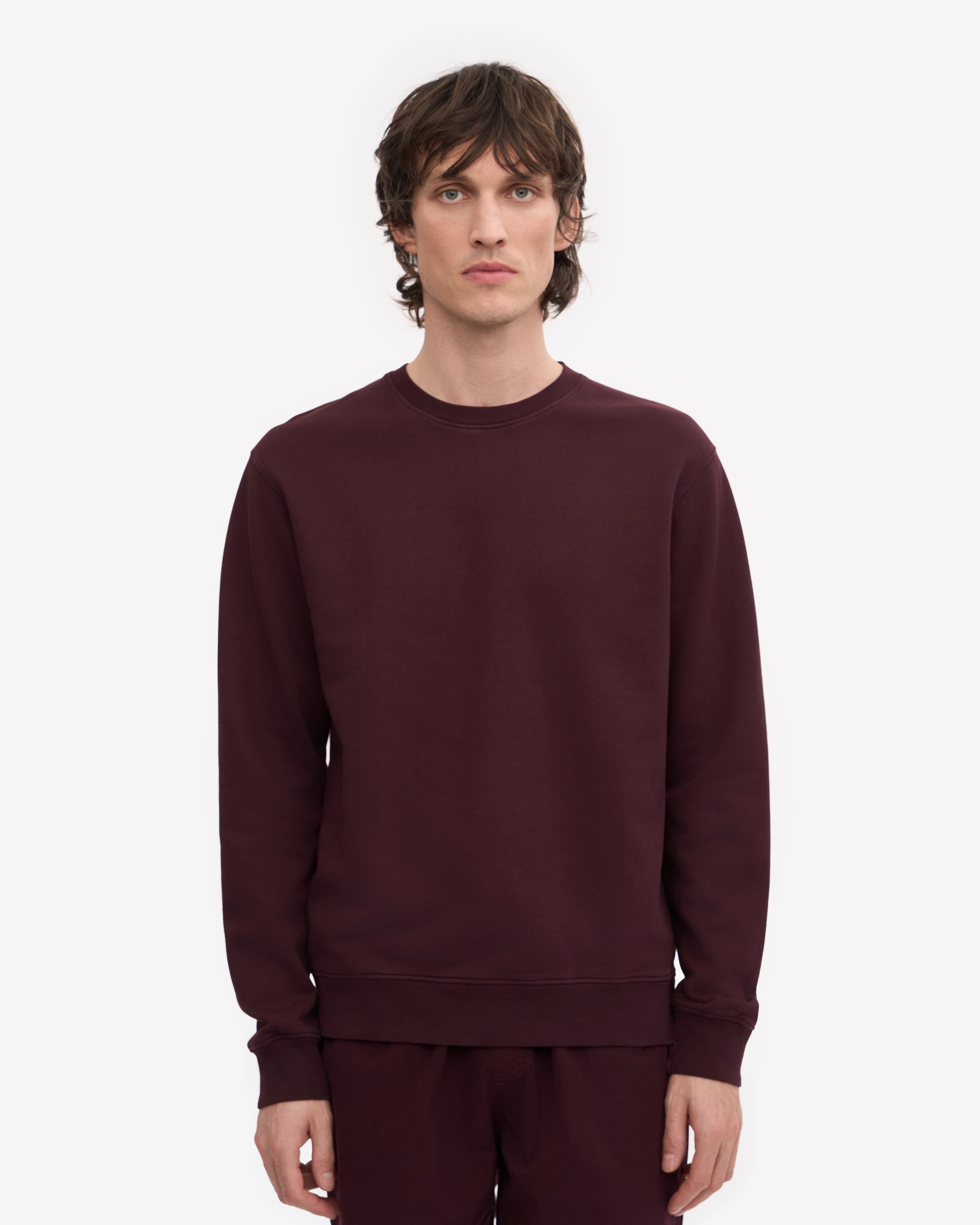 Classic Organic Cotton Crew Neck T-Shirt for Men - Oxblood Red | Comfortable & Eco-Friendly Casual Wear for Everyday Outfits
