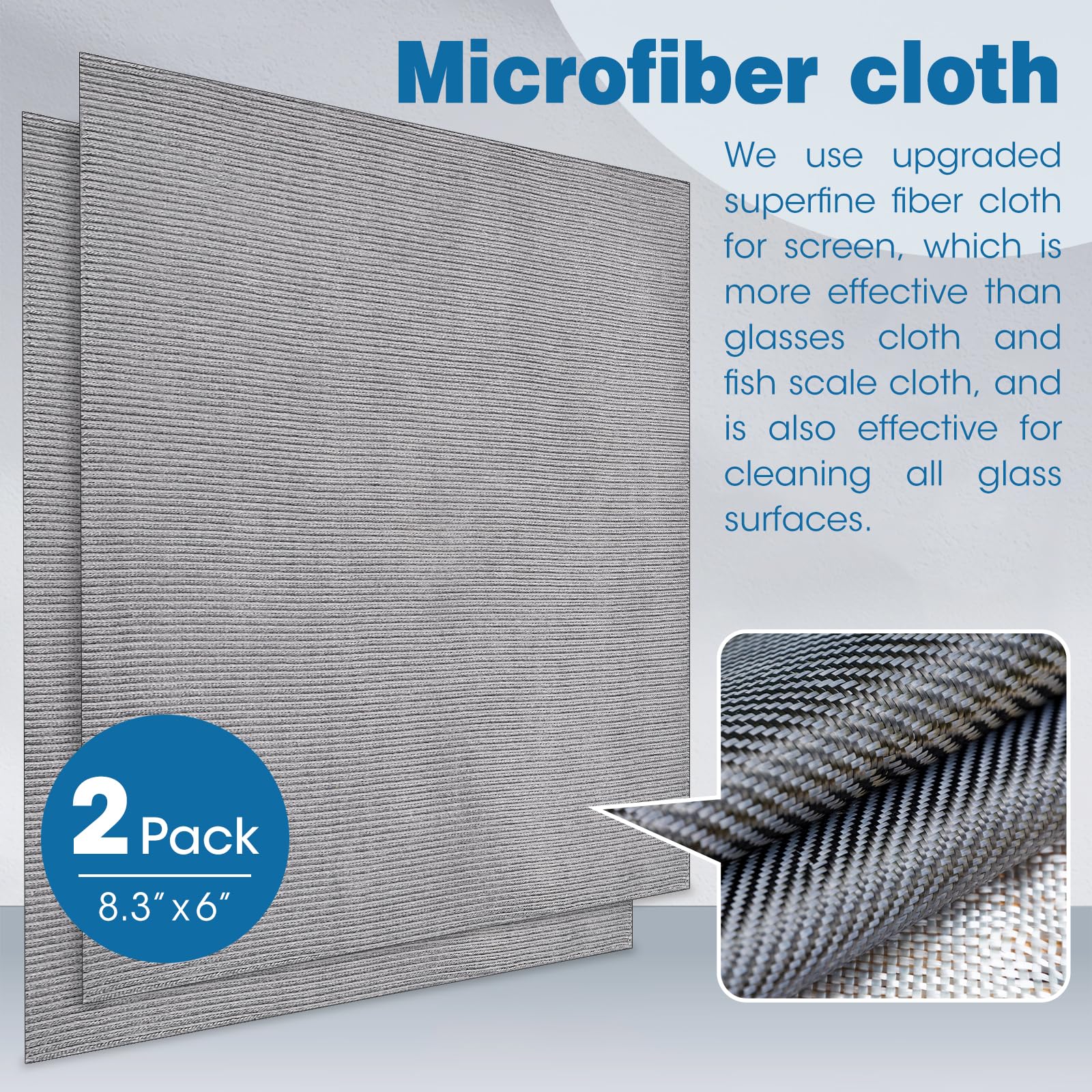 14oz Screen Cleaner Spray (7oz x 2 Pack) with 2 Microfiber Cloths - Safe for TV, Monitor, Laptop, MacBook, iPad & Electronics | Streak-Free Cleaning for Home, Office & Car Use