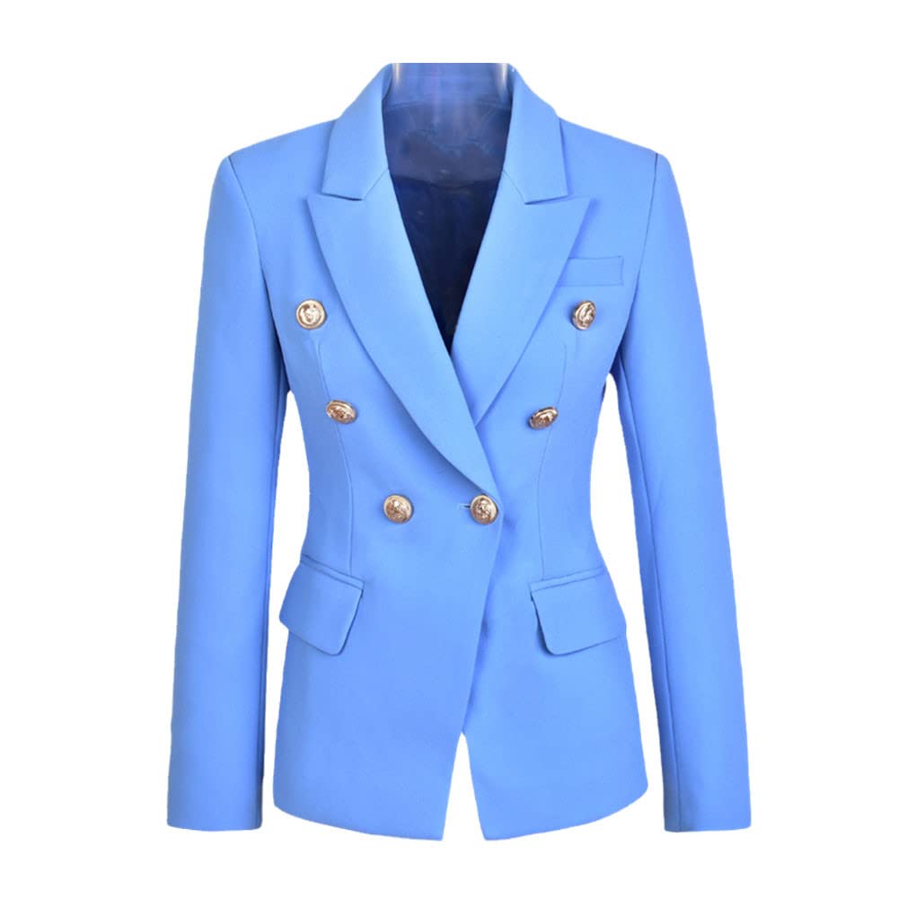 Slim Fit Women's Formal Blazer with Buttons - Office Wear Business Suit Jacket for Autumn & Fall Season | Perfect for Work, Interviews & Professional Events
