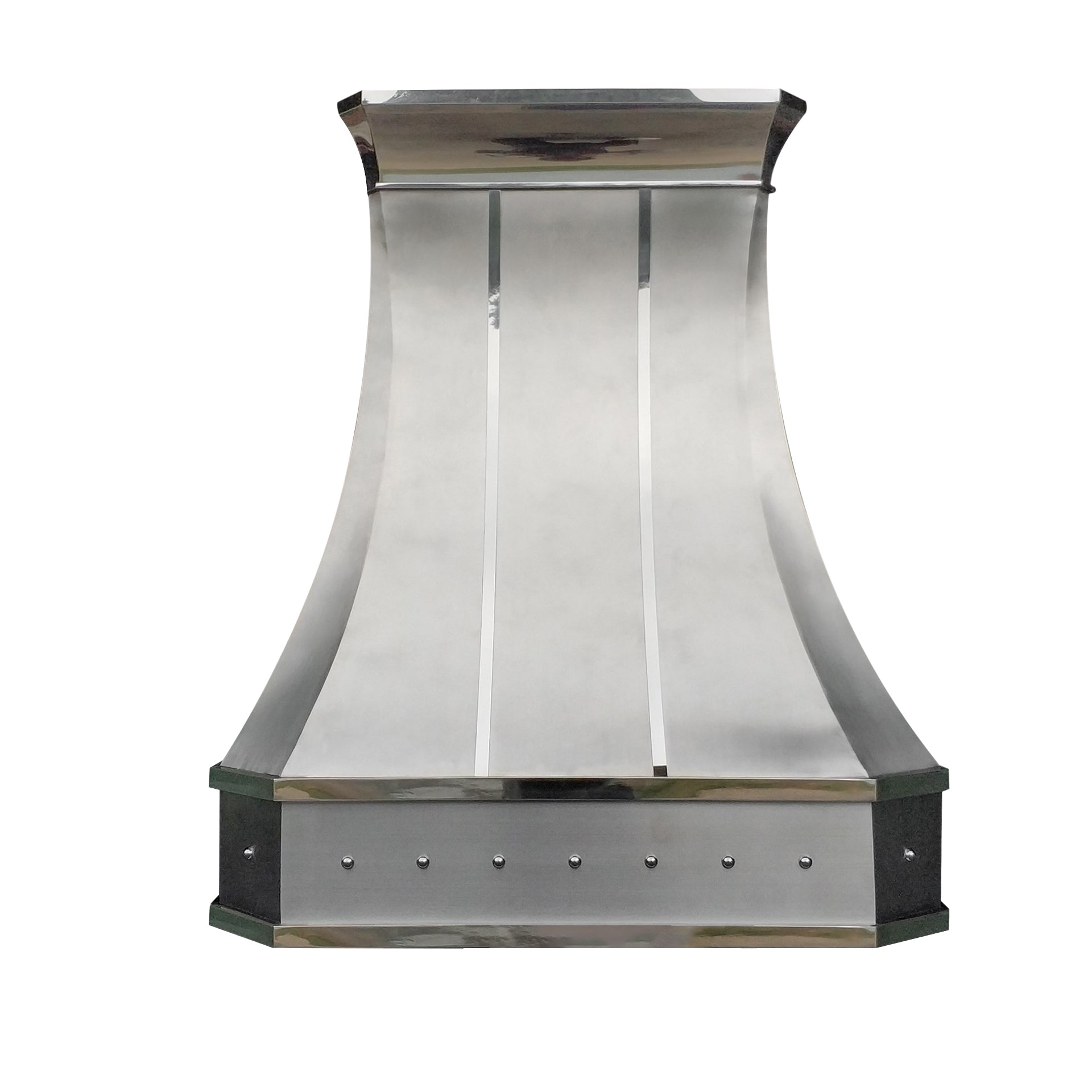 Premium RHM Custom Stainless Steel Curved Range Hood - Professional Kitchen Ventilation for Home Chefs | Perfect for Modern Kitchens & Open-Concept Designs