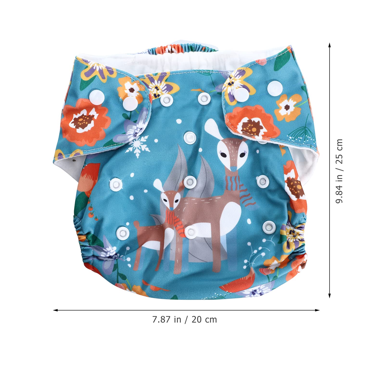 ifundom 7 Pcs Baby Cloth Diaper Pants - Soft Stretch Fabric with Snap Buttons & Cute Cartoon Design - Perfect for Newborns, Infants, Toddlers - Ideal for Home, Travel, and Daycare Use