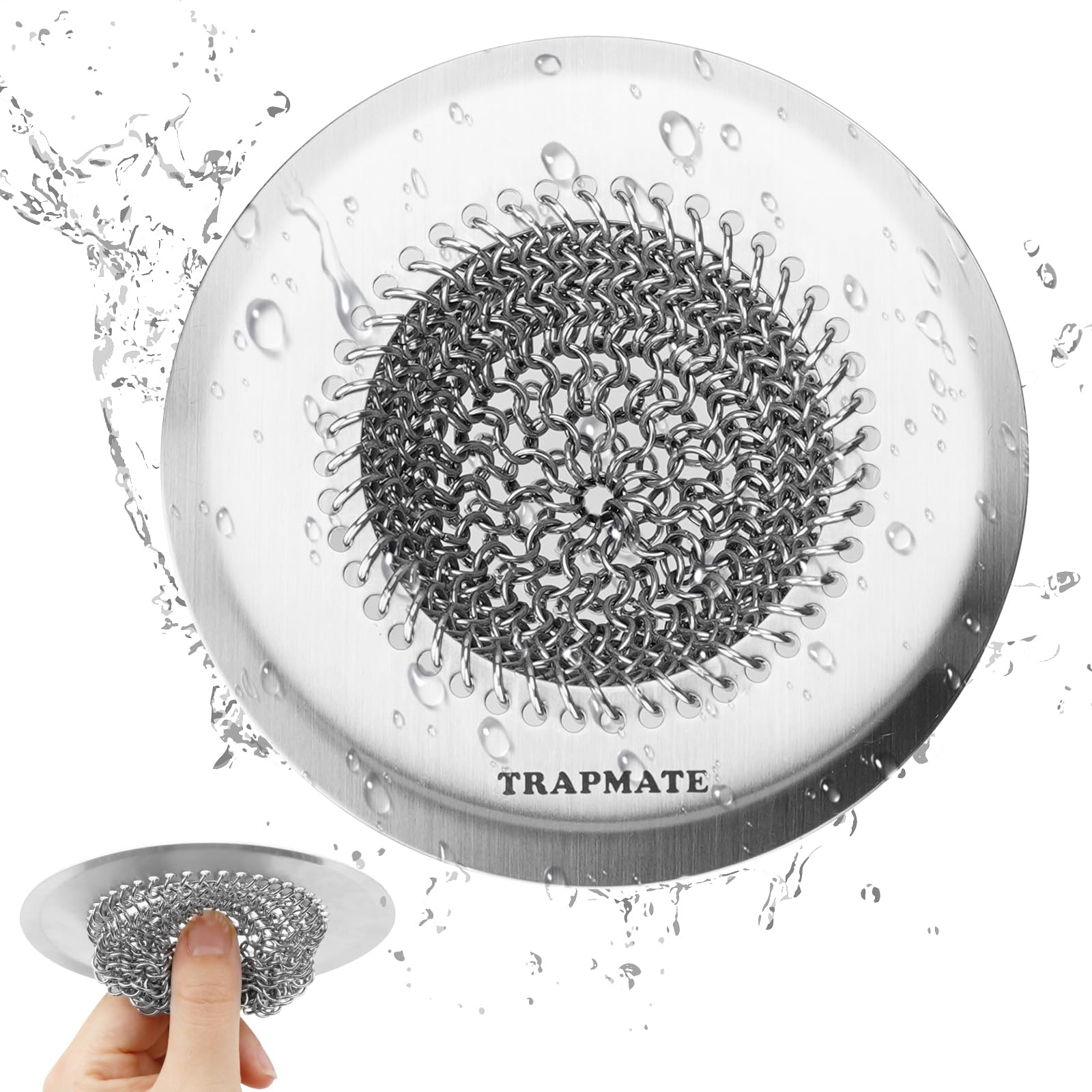 304 Stainless Steel Kitchen Sink Drain Strainer - Reversible & Easy Clean Sink Strainer Basket with Anti-Clogging Design for US Standard Kitchen Drains | Perfect for Food Prep, Dishwashing & Garbage Disposal