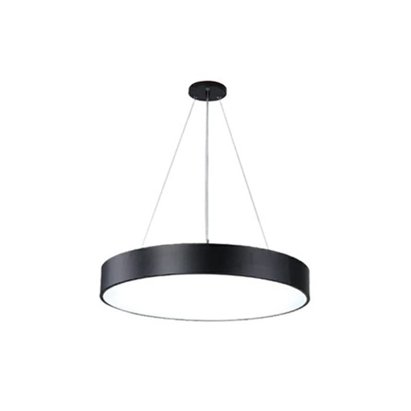 Modern White LED Acrylic Circle Pendant Light - 23.5 Inch Round Suspension Ceiling Lamp for Dining Room, Kitchen Island & Bedroom Lighting