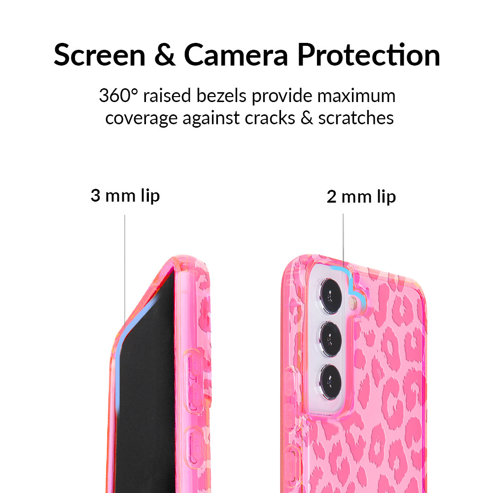 Samsung Phone Case - Candy Pink Leopard Print Protective Cover for Galaxy S21/S20/Note 20 - Stylish & Durable Slim Fit Case for Women & Girls (Perfect for Everyday Use, School, Work & Travel)