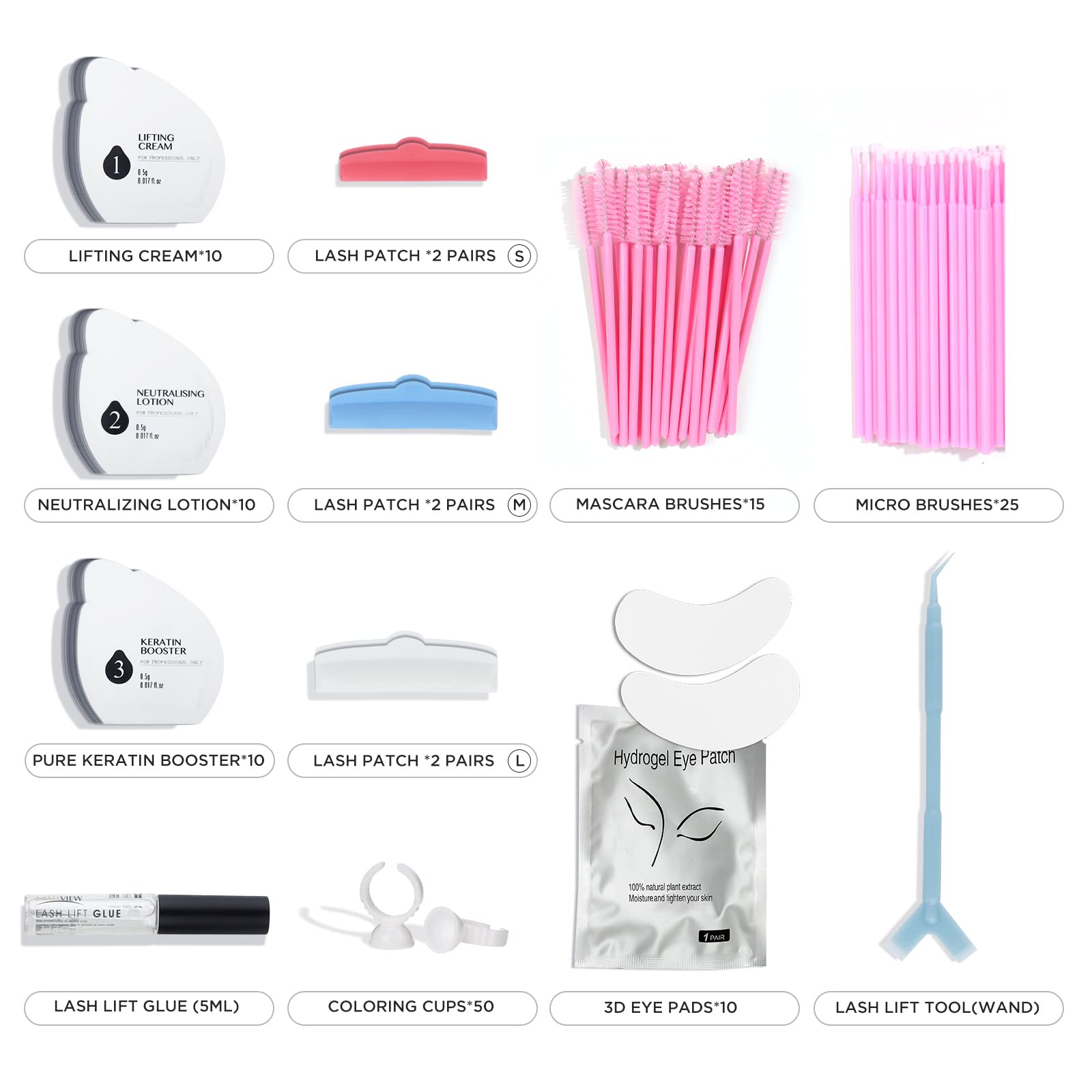 Professional LASHVIEW Lash Lift Kit - Semi-Permanent Eyelash Perming & Curling Set with Liquid Solution (10 Uses) | Salon-Quality DIY Eyelash Wave Lift Extension for Natural Volume & Curl | Perfect for Home Use, Bridal Makeup & Special Occasions
