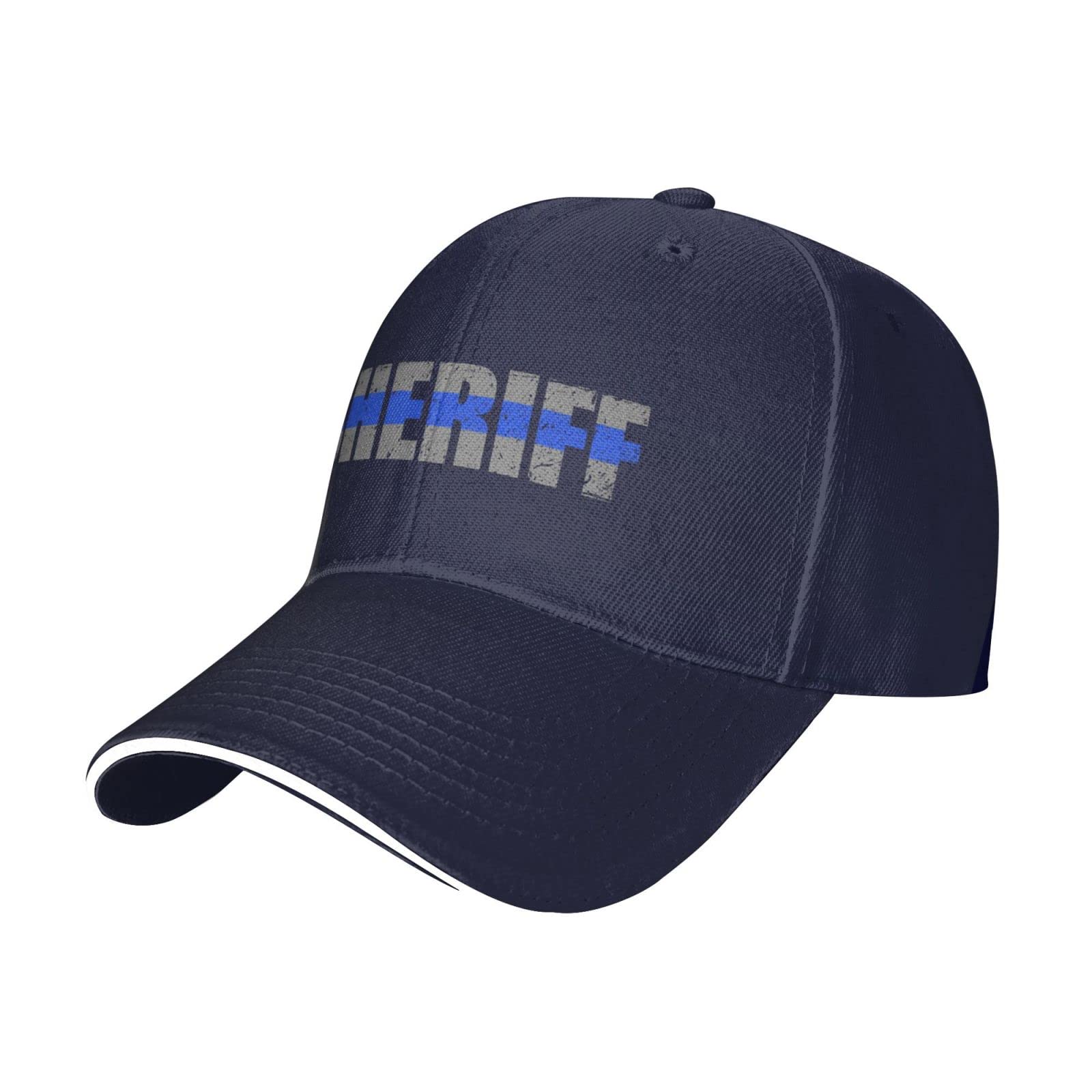 Thin Blue Line Sheriff Baseball Cap - Adjustable Duck Bill Hat for Men & Women - Black Police Support Hat for Outdoor, Work, and Casual Wear