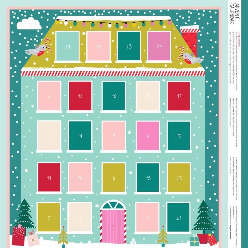 Dashwood Advent House Christmas Panel - 24 Days Countdown Calendar for Holiday Decorations | Perfect for Home, Office & Christmas Party Decor